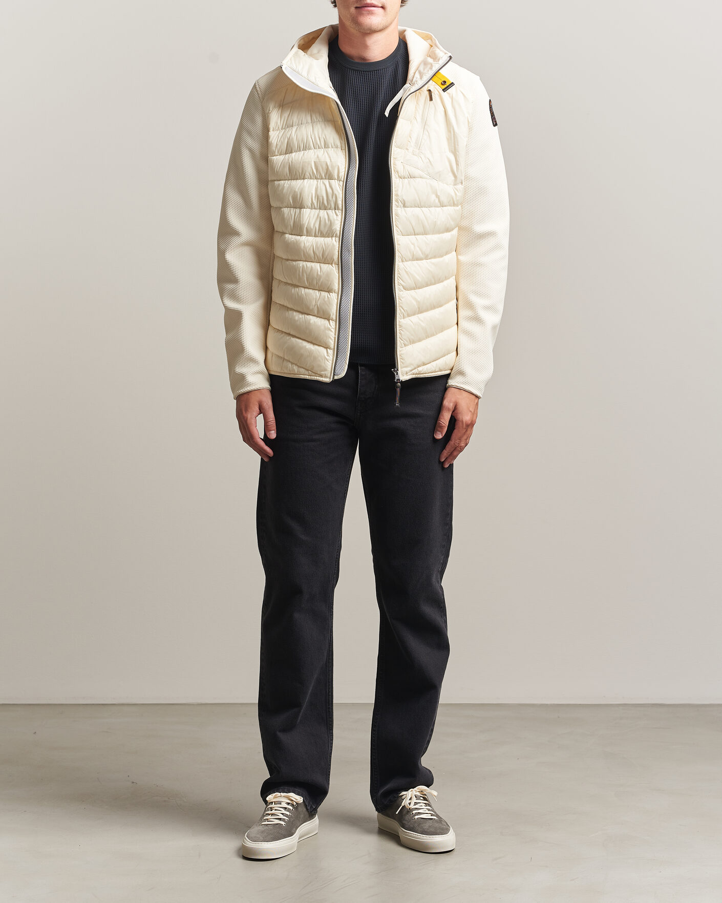 Men | Coats & Jackets | Parajumpers | Nolan Warm Up Hybrid Hooded Jacket Warm Ivory