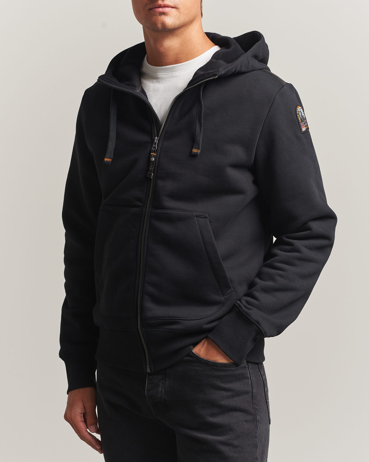 Men | Sweaters & Knitwear | Parajumpers | Charlie Super Easy Full Zip Black