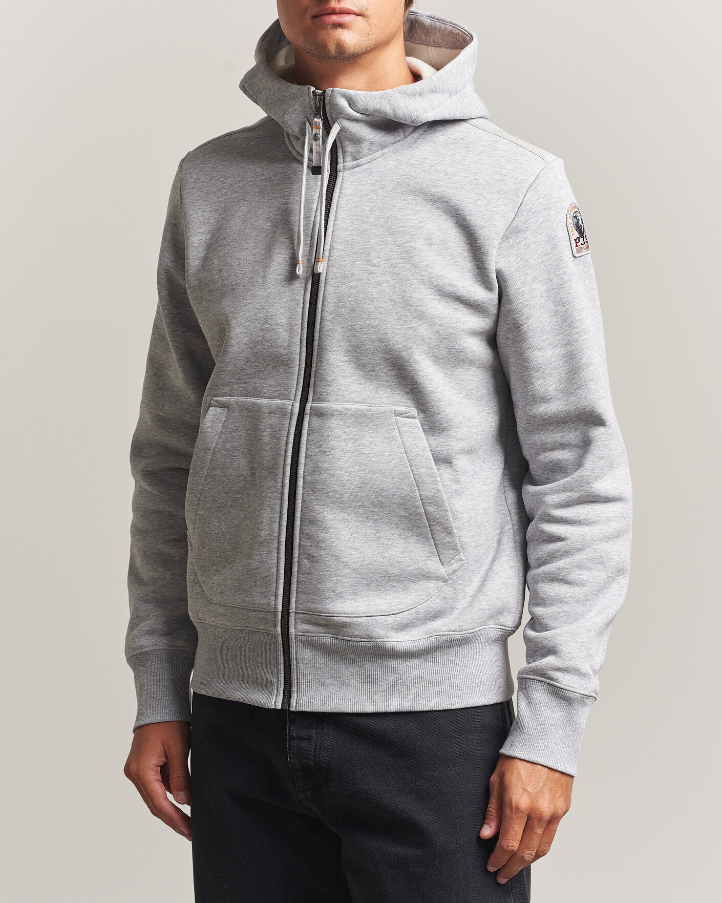 Men | Sweaters & Knitwear | Parajumpers | Charlie Super Easy Full Zip Ash Grey Melange