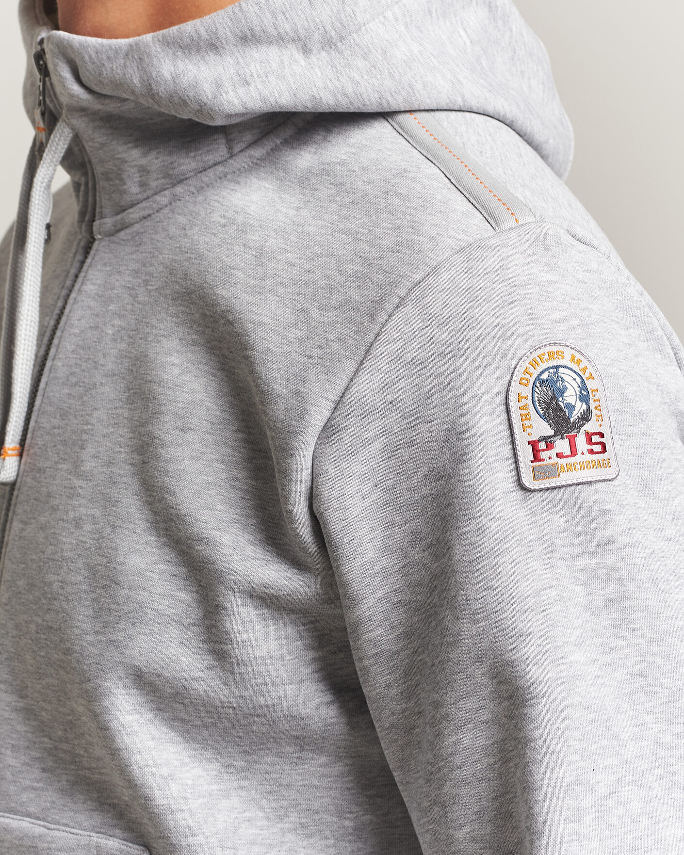 Men | Sweaters & Knitwear | Parajumpers | Charlie Super Easy Full Zip Ash Grey Melange