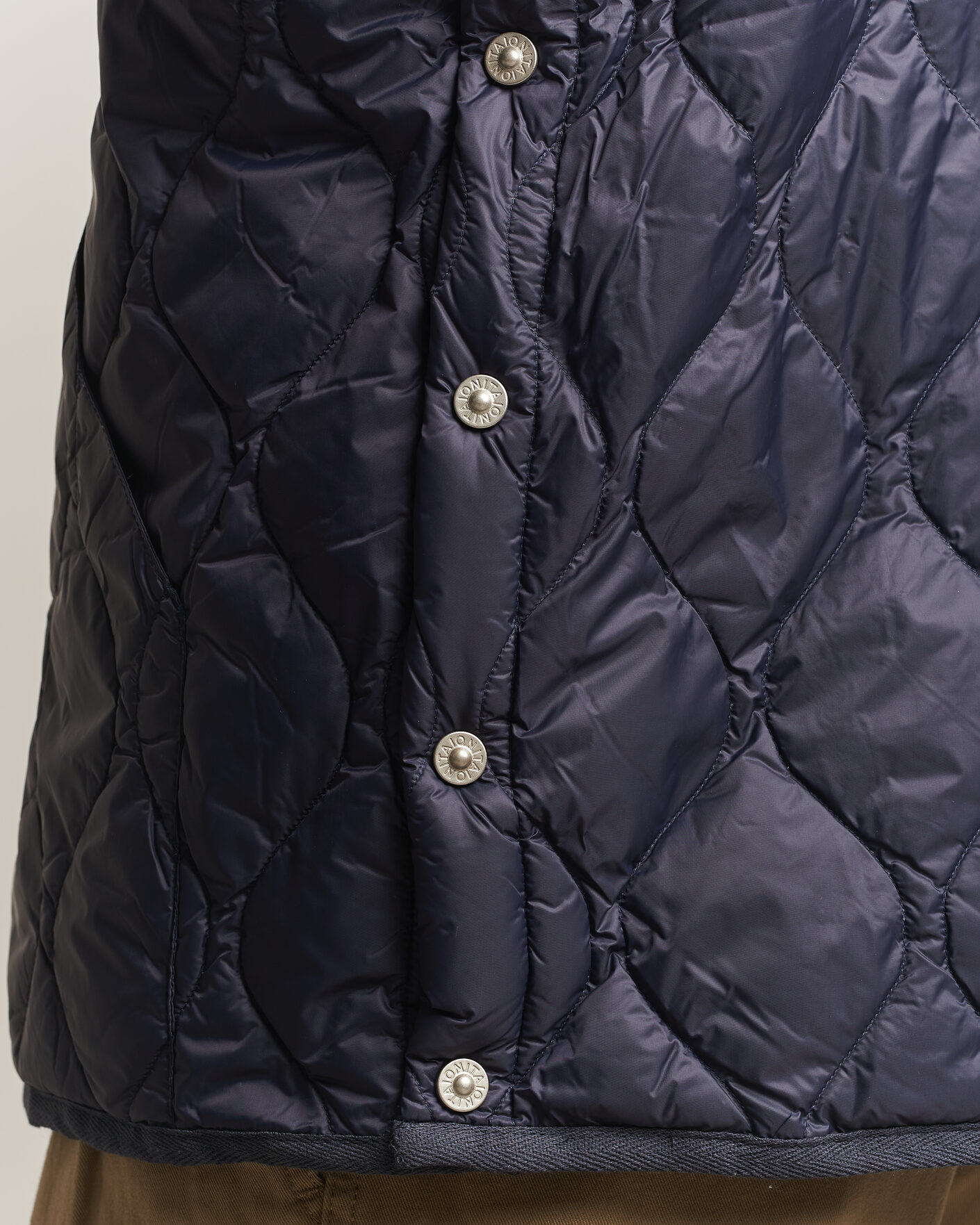 Men | Gilets | TAION | Military Crew Neck Down Vest Dark Navy
