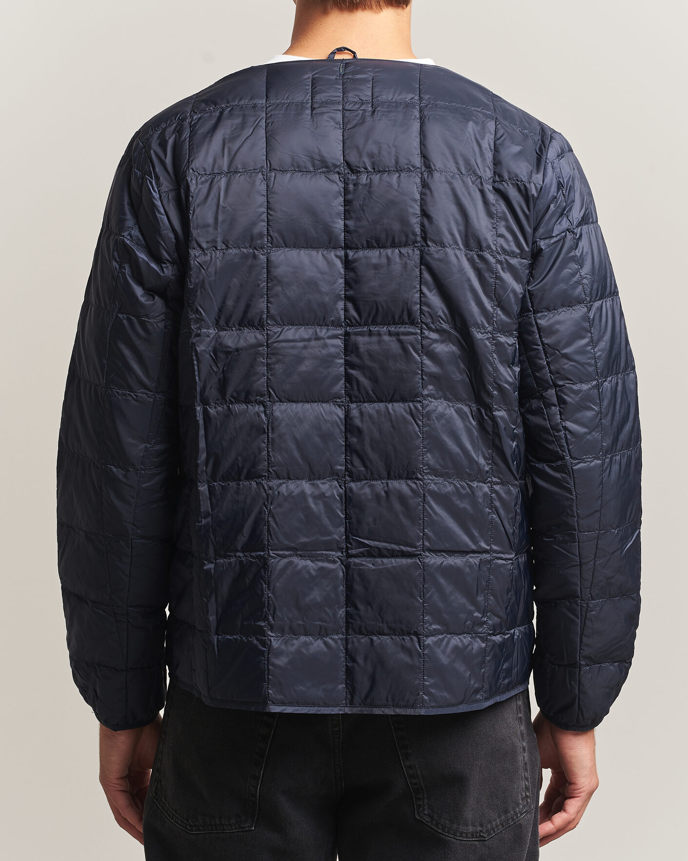 Men | Coats & Jackets | TAION | Crew Neck Button Down Jacket Dark Navy