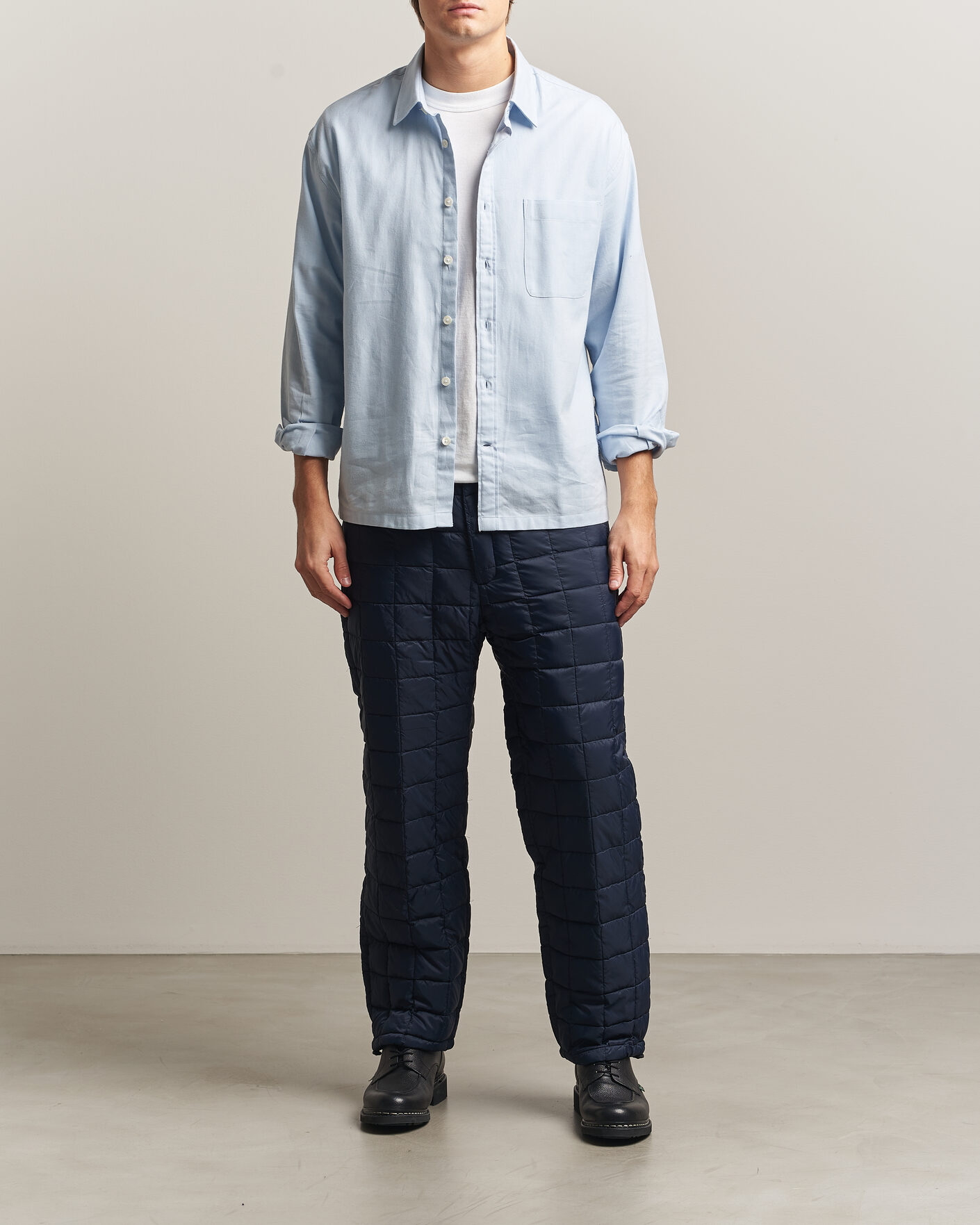 Men | Trousers | TAION | Mountain Down Pants Dark Navy