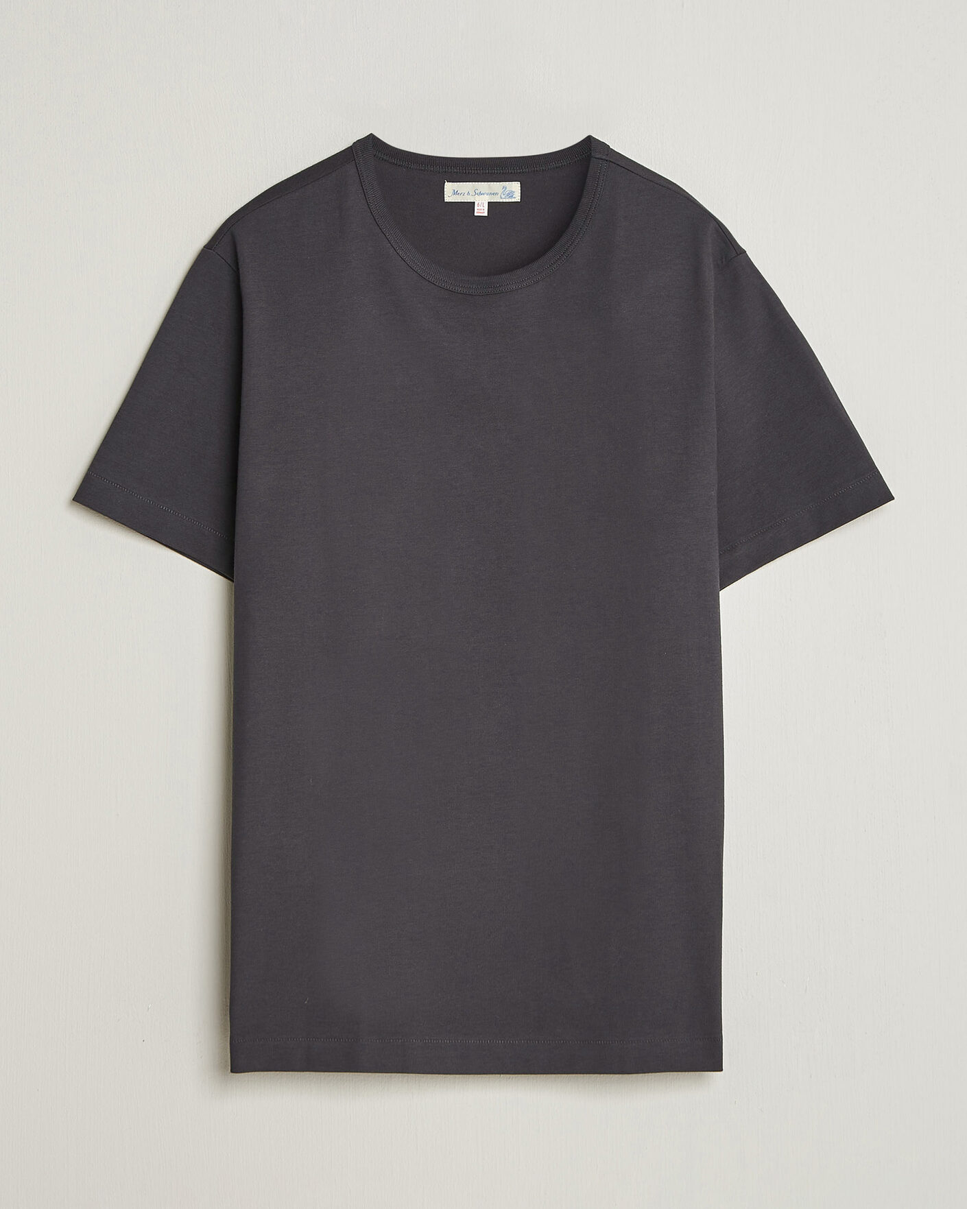 Men | T-Shirts | Merz b. Schwanen | Classic Fit Sturdy Loopwheeled T-Shirt Charcoal