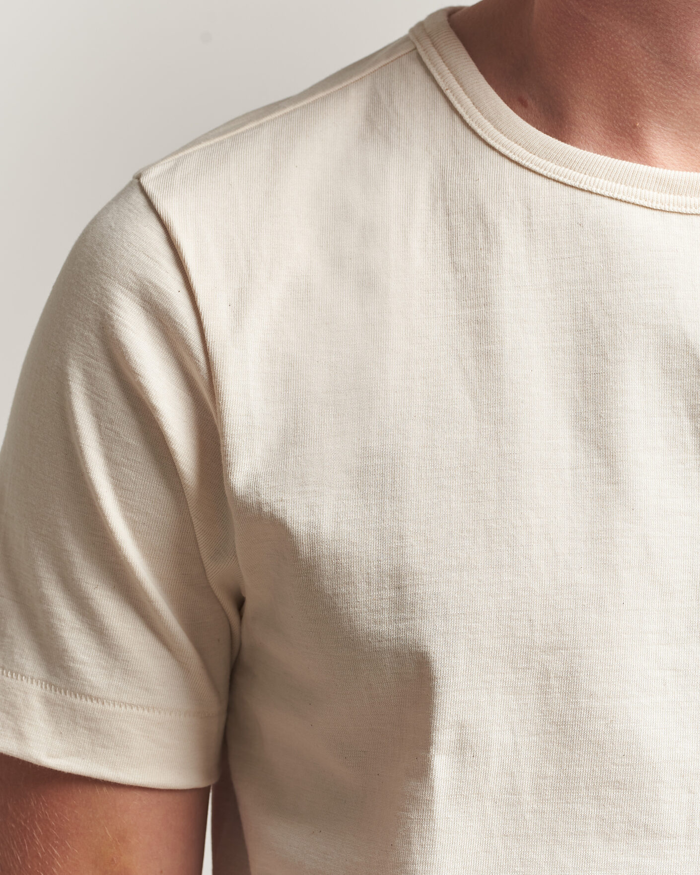 Men | T-Shirts | Merz b. Schwanen | Classic Fit Loopwheeled T-Shirt Nature
