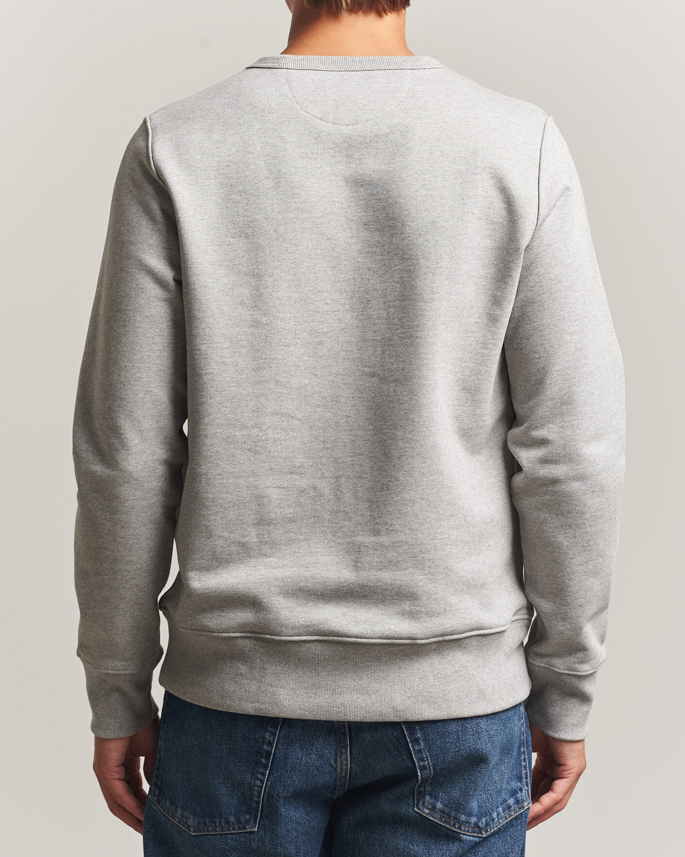Men | Sweaters & Knitwear | Merz b. Schwanen | Classic Fit Loopwheeled Heavyweight Sweatshirt Grey Melange