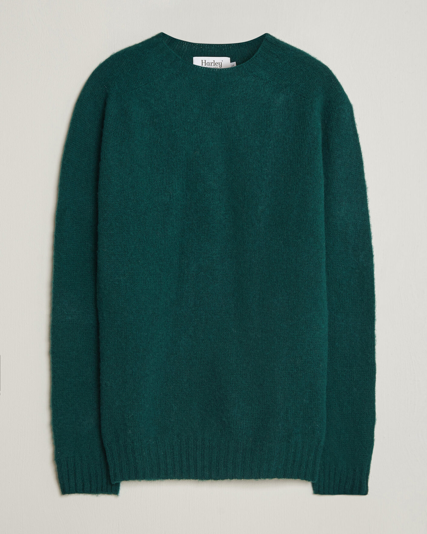 Men | Sweaters & Knitwear | Harley Of Scotland | Brushed Supersoft Lambswool Crewneck Tartan