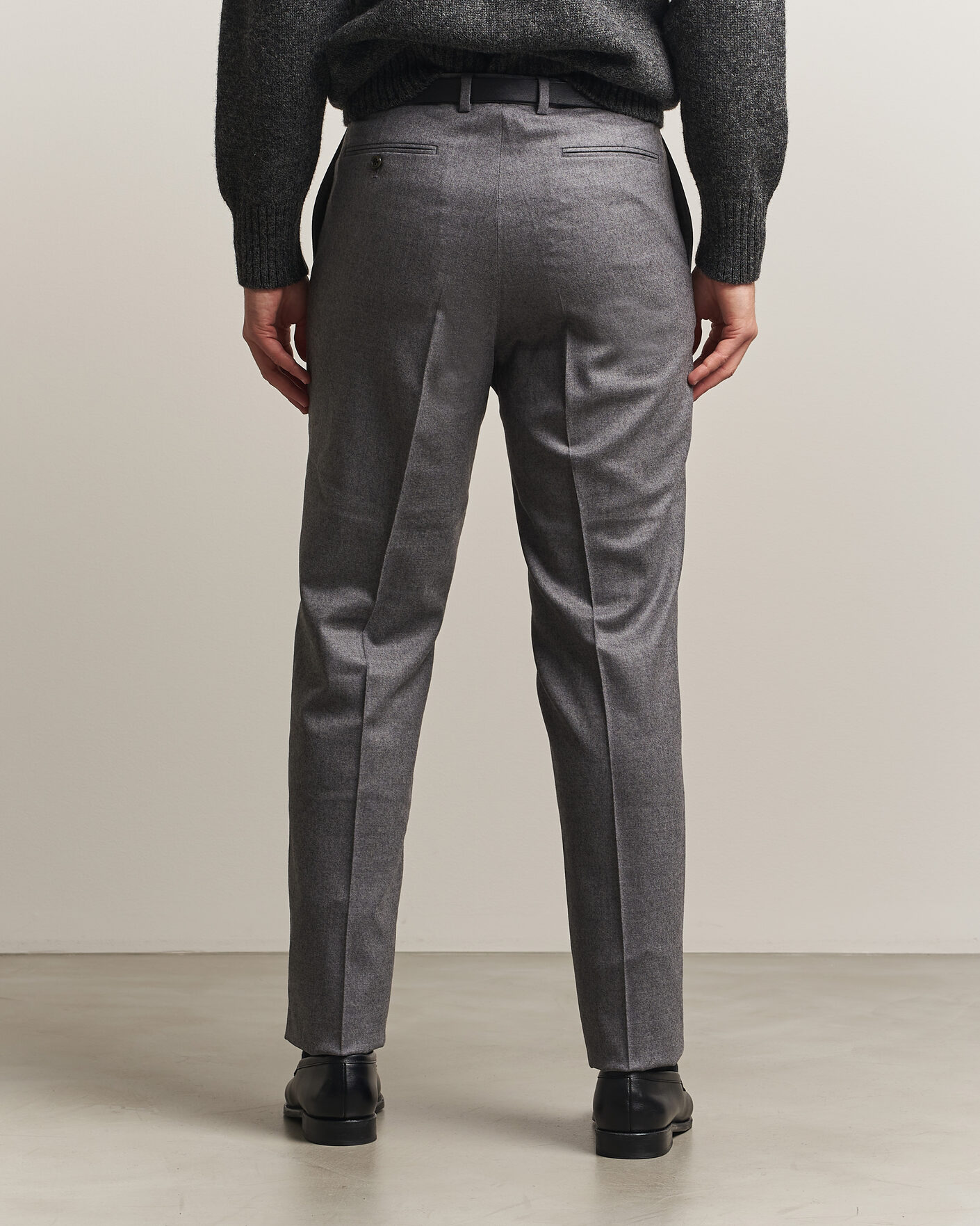 Men | Trousers | Kamakura Shirts | Saxony Wool Ivy Trousers Mid Gray