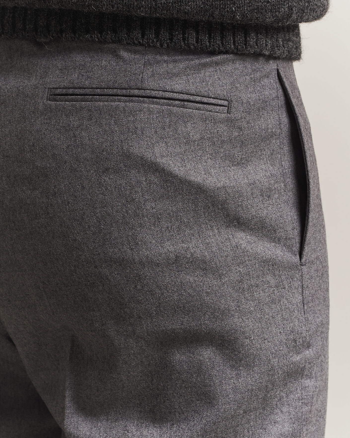 Men | Trousers | Kamakura Shirts | Saxony Wool Ivy Trousers Mid Gray