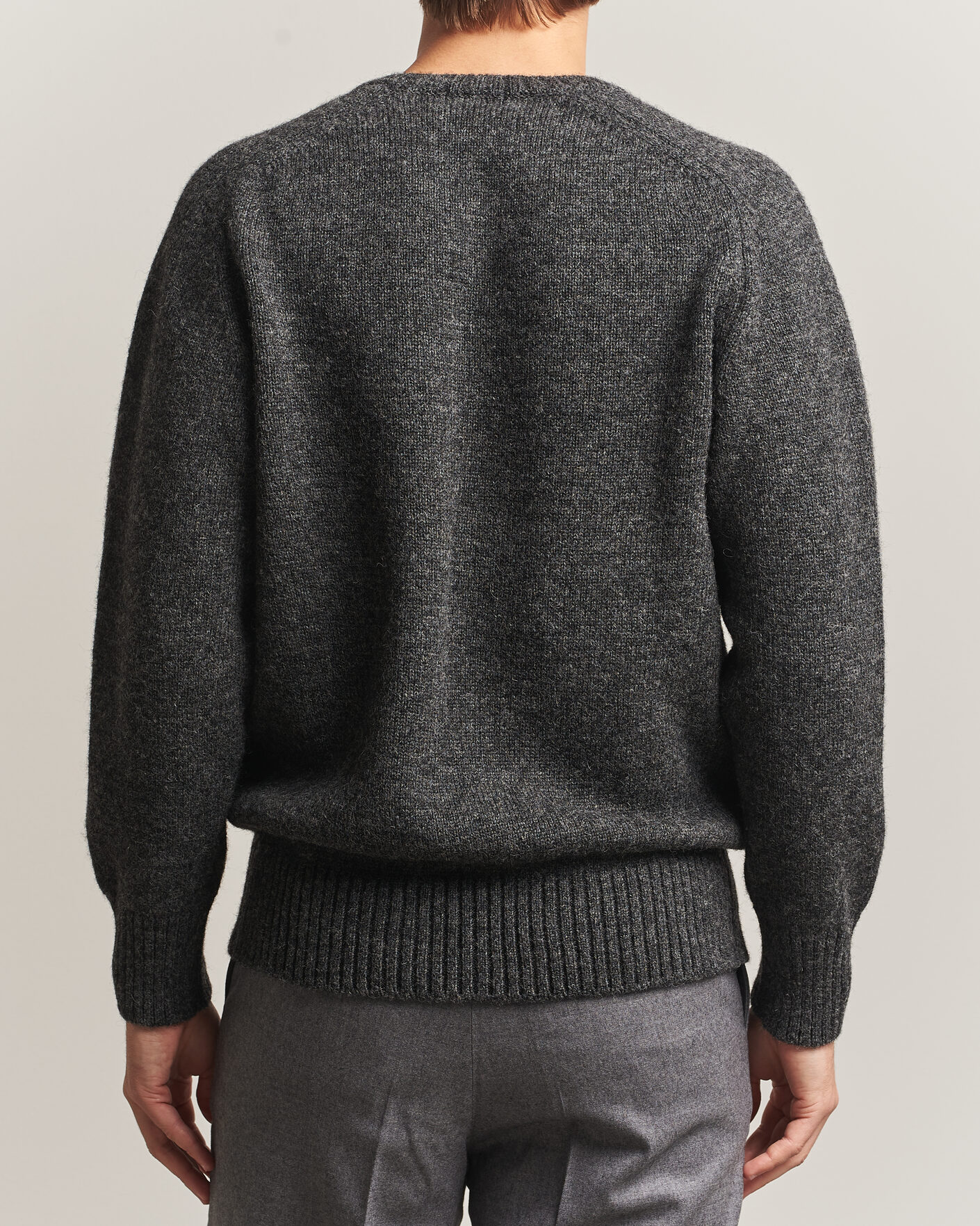 Men | Sweaters & Knitwear | Kamakura Shirts | 5 Gauge Shetland Sweater Gray