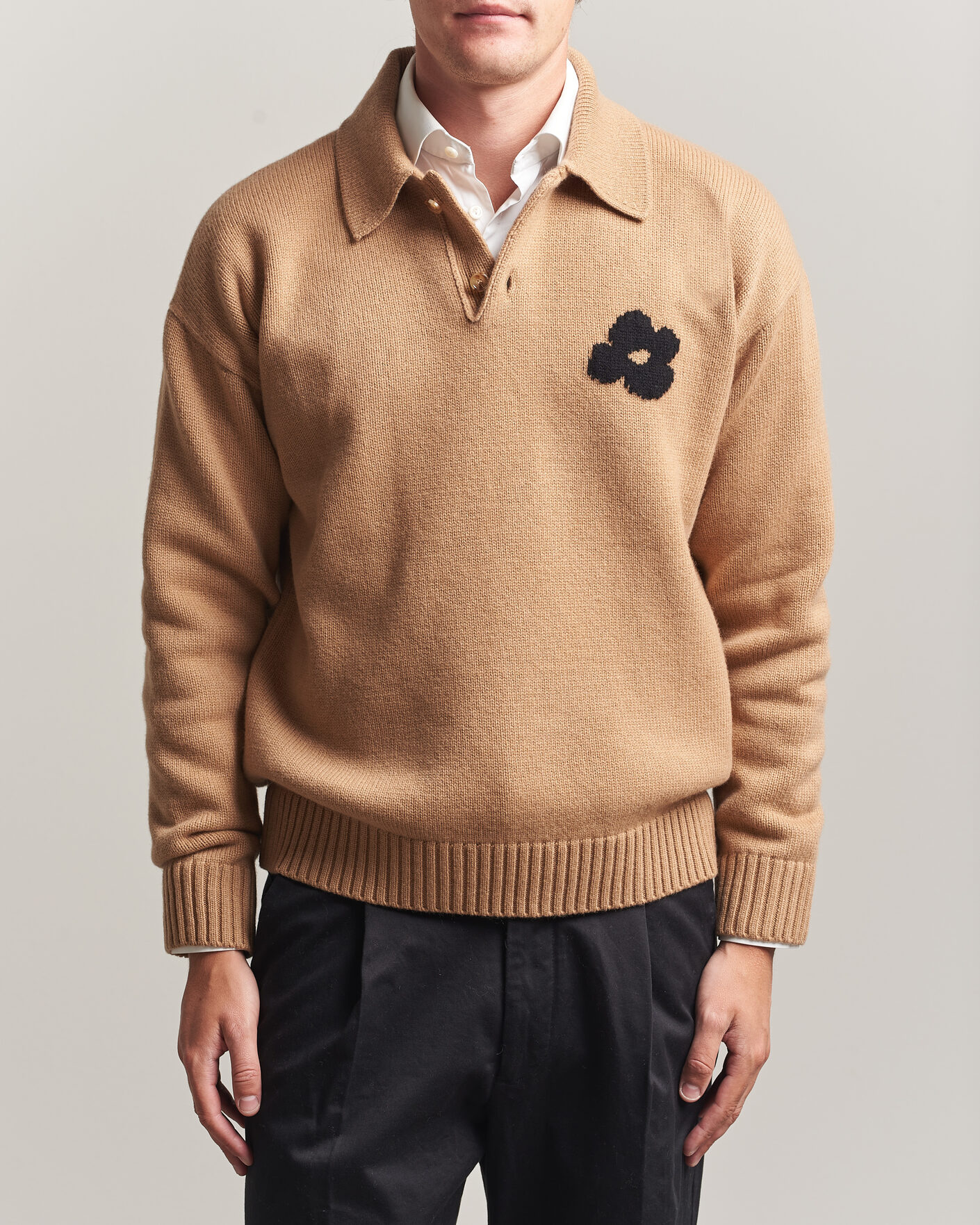 Auralee Cashmere/Silk Crew Neck Mint Melange at CareOfCarl.com