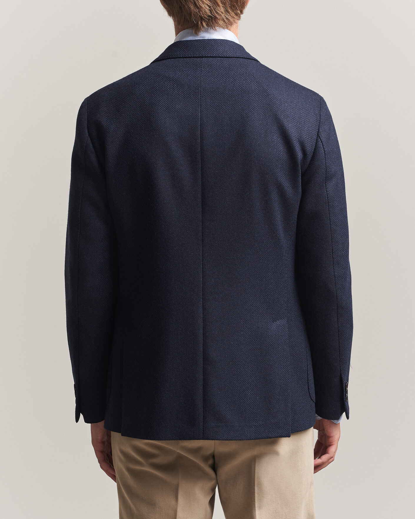 Lardini Wool/Cashmere Blazer Navy at CareOfCarl.com
