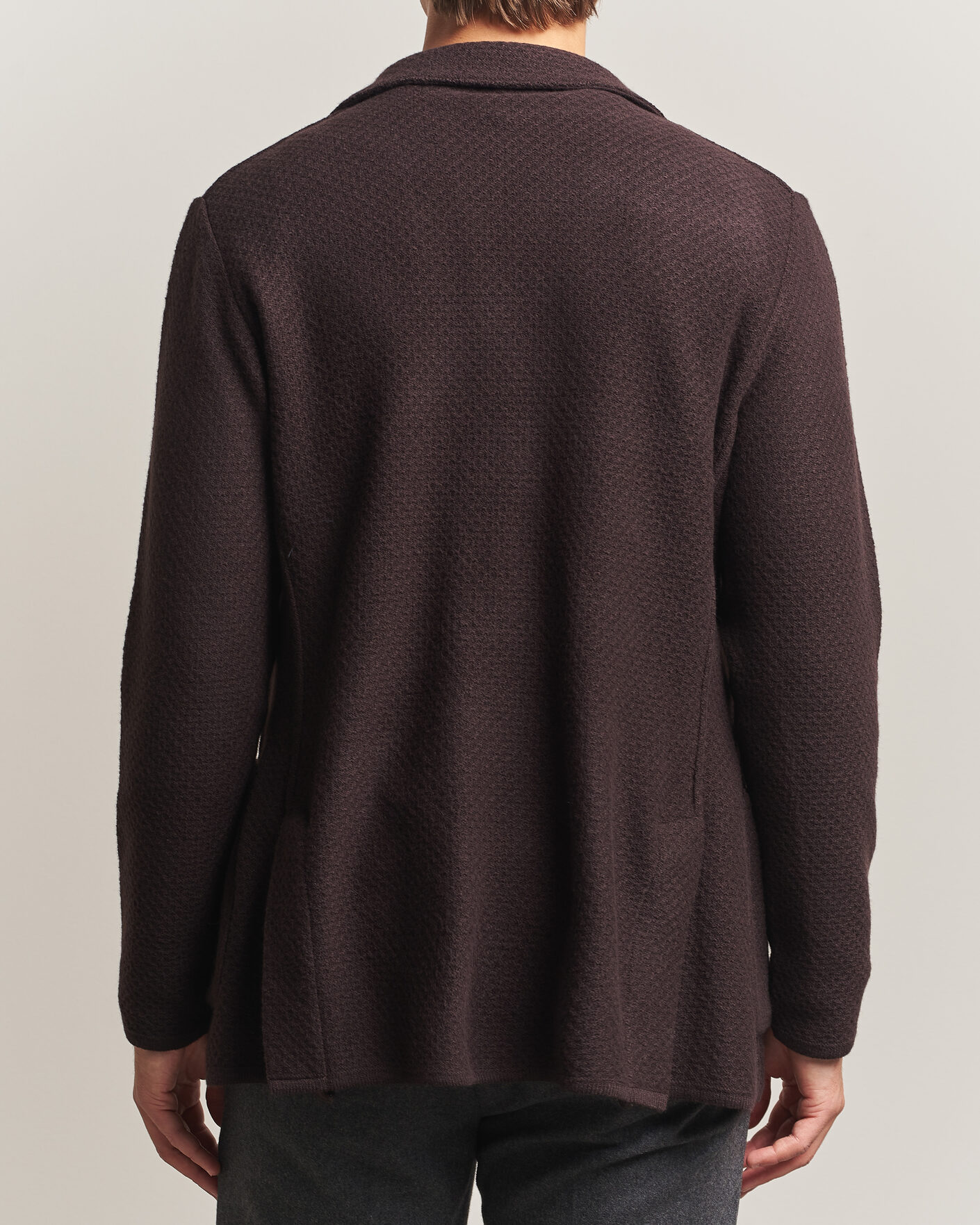 Men | Blazers | Lardini | Knitted Structure Wool/Cashmere Blazer Brown