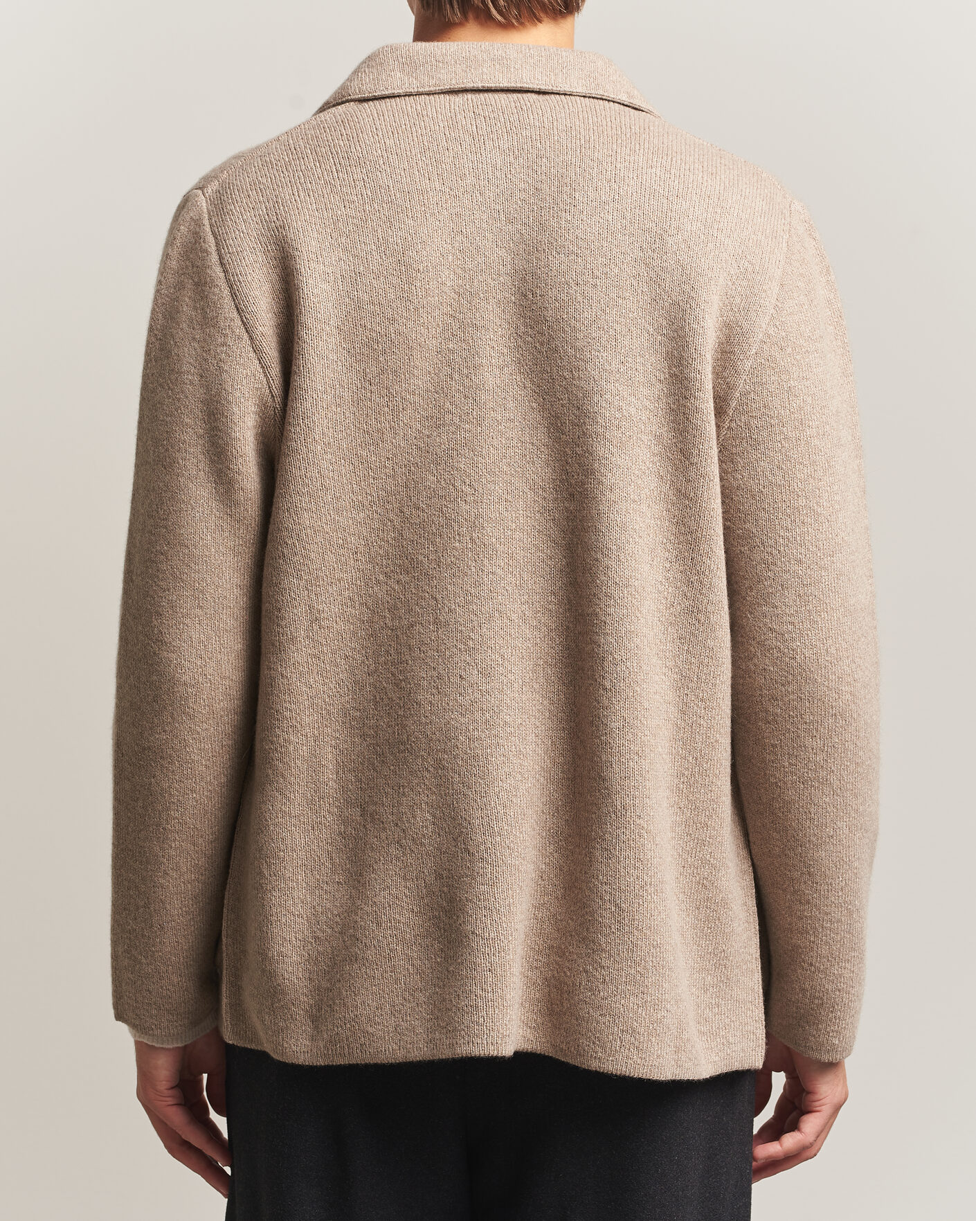 Men | Sweaters & Knitwear | Lardini | Knitted Cashmere Overshirt Light Brown