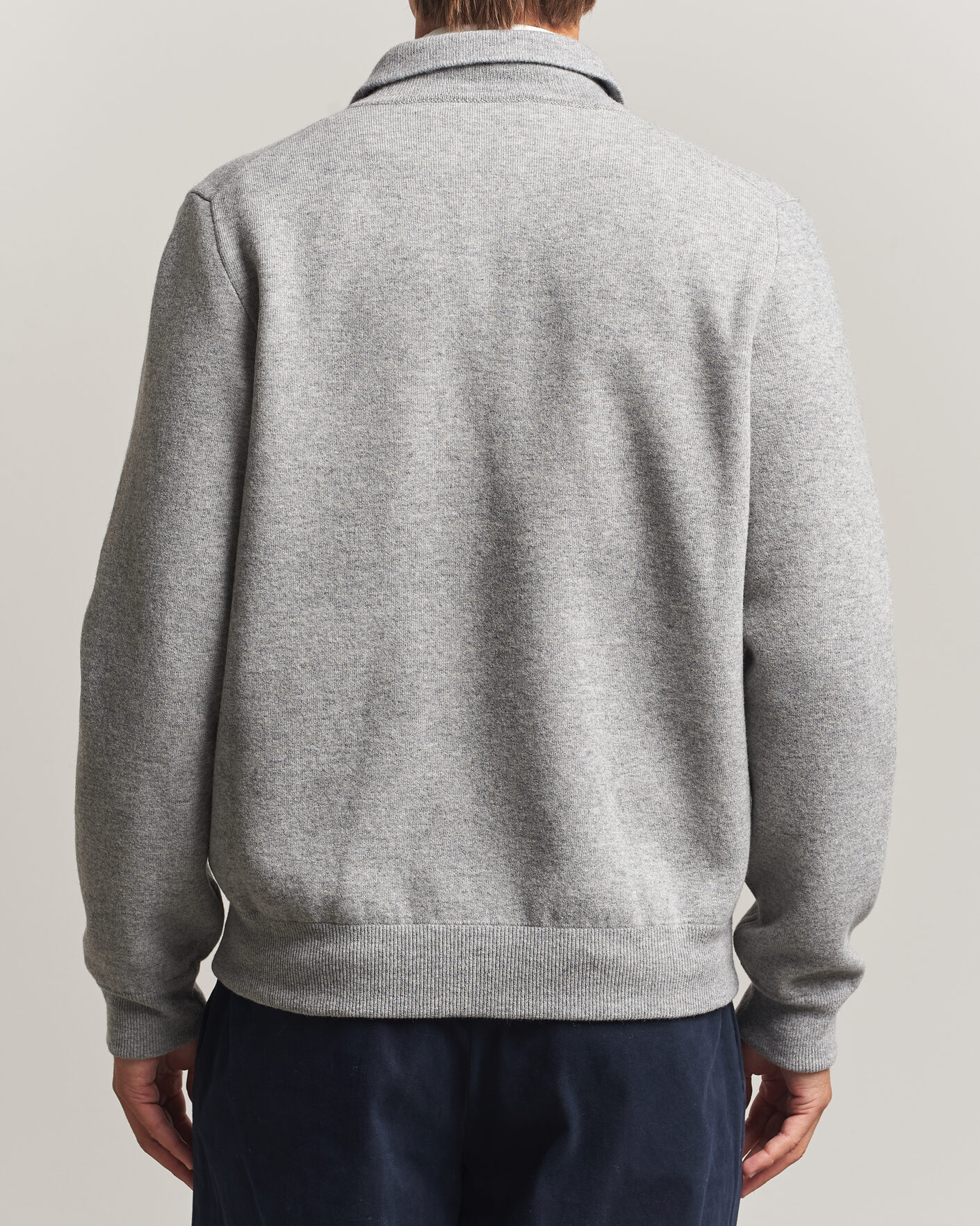 Men | Coats & Jackets | Lardini | Knitted Wool Bomber Jacket Grey