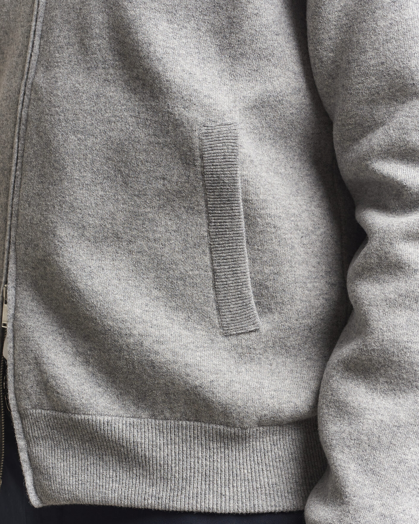 Men | Coats & Jackets | Lardini | Knitted Wool Bomber Jacket Grey