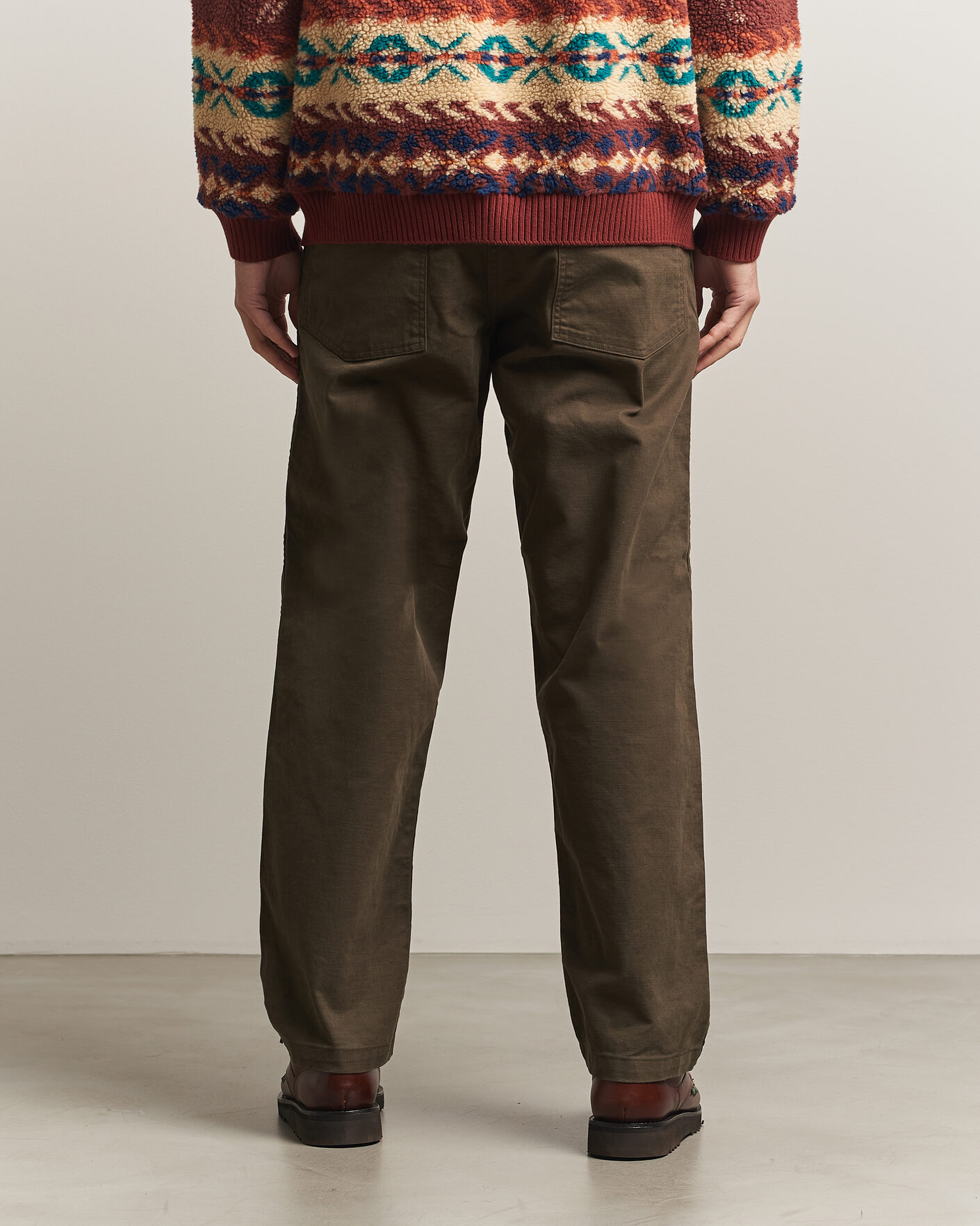 Men | Trousers | orSlow | Regular Fit Original Sateen Fatigue Pants Coffee Brown