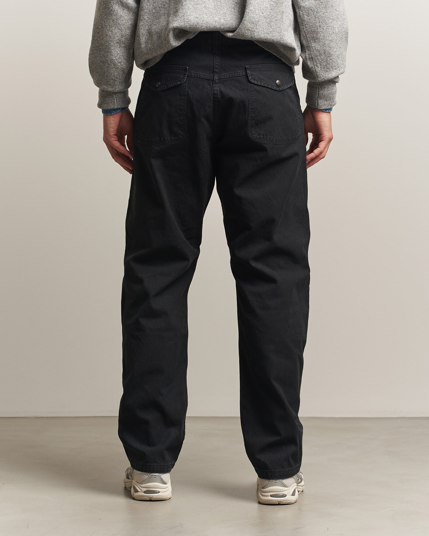 Men | Trousers | orSlow | Double Knee Work Trousers Black