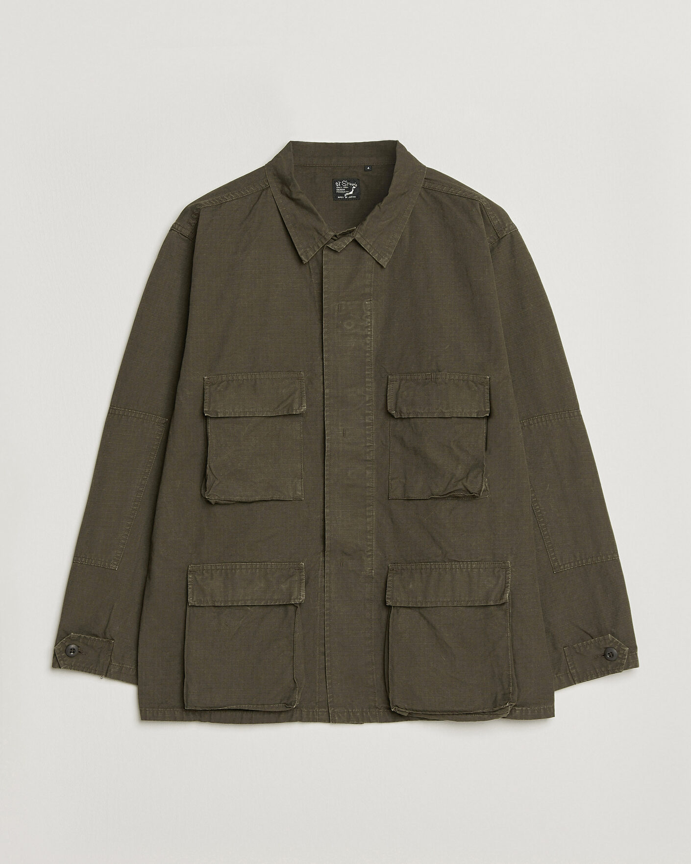 Men | Coats & Jackets | orSlow | B.D.U. Stone Washed Jacket Coffee Brown