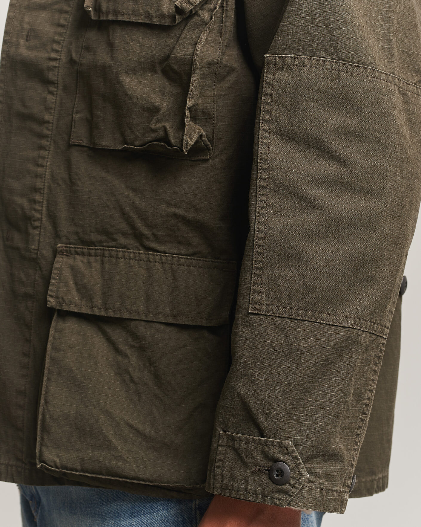 Men | Coats & Jackets | orSlow | B.D.U. Stone Washed Jacket Coffee Brown