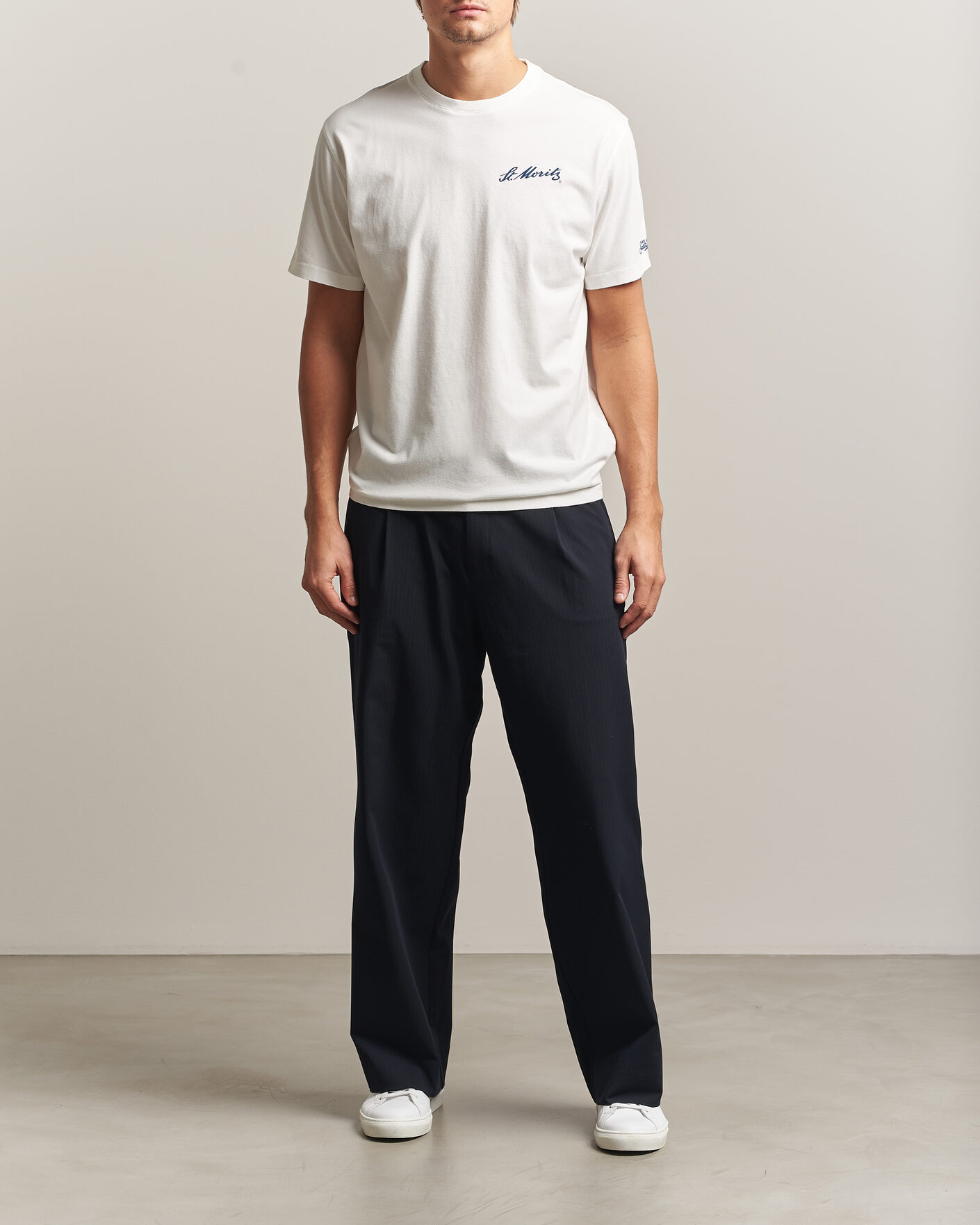 Men | T-Shirts | MC2 Saint Barth | Back Printed Cotton T-Shirt St Moritz Racing
