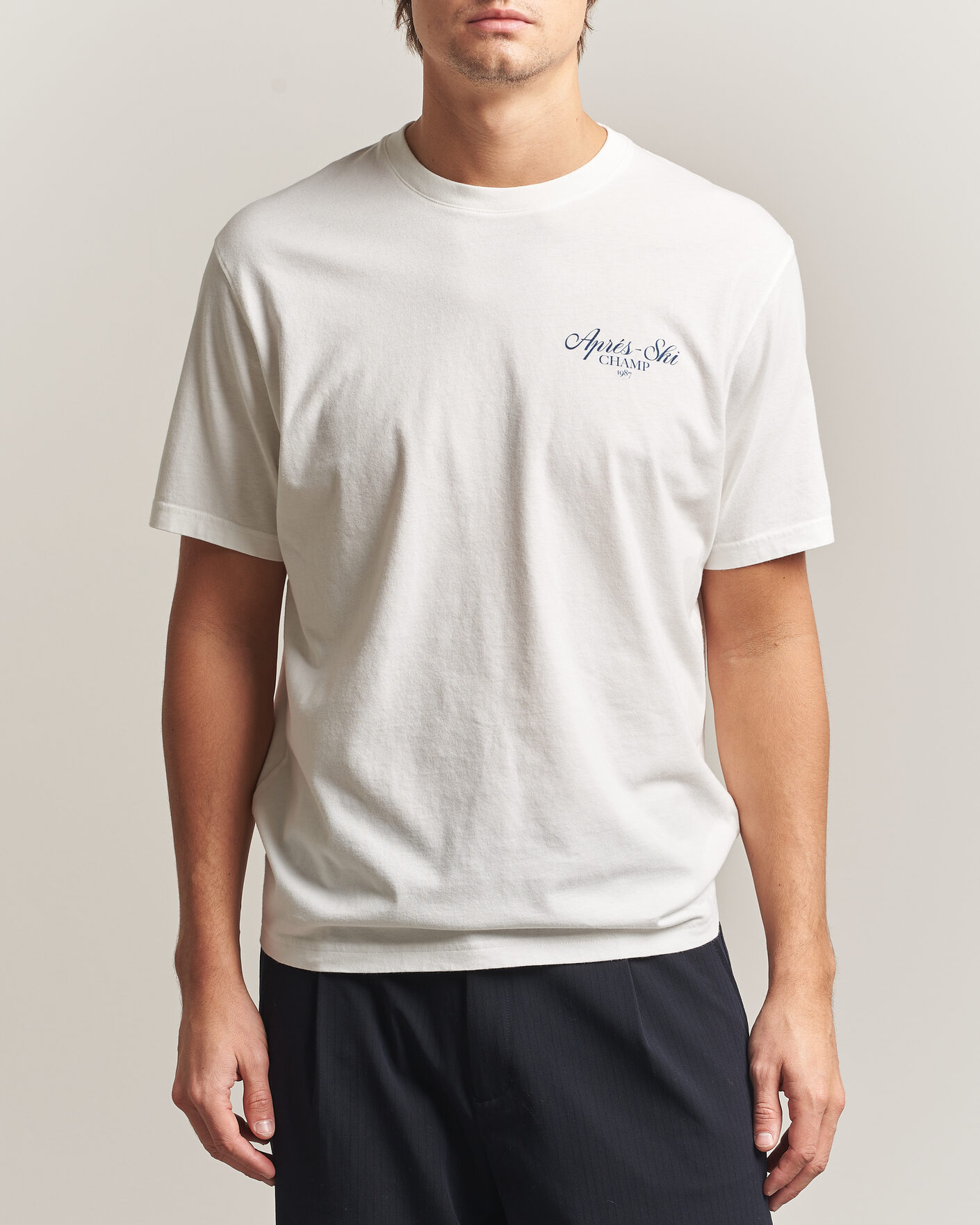 Men | T-Shirts | MC2 Saint Barth | Back Printed Cotton T-Shirt Ski Post Race