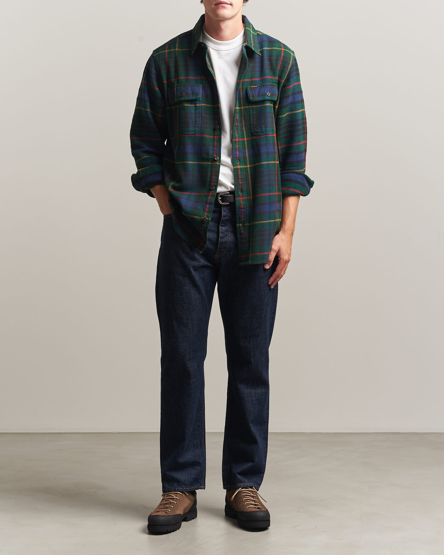Men | Shirts | Filson | Vintage Flannel Work Shirt Green/Navy