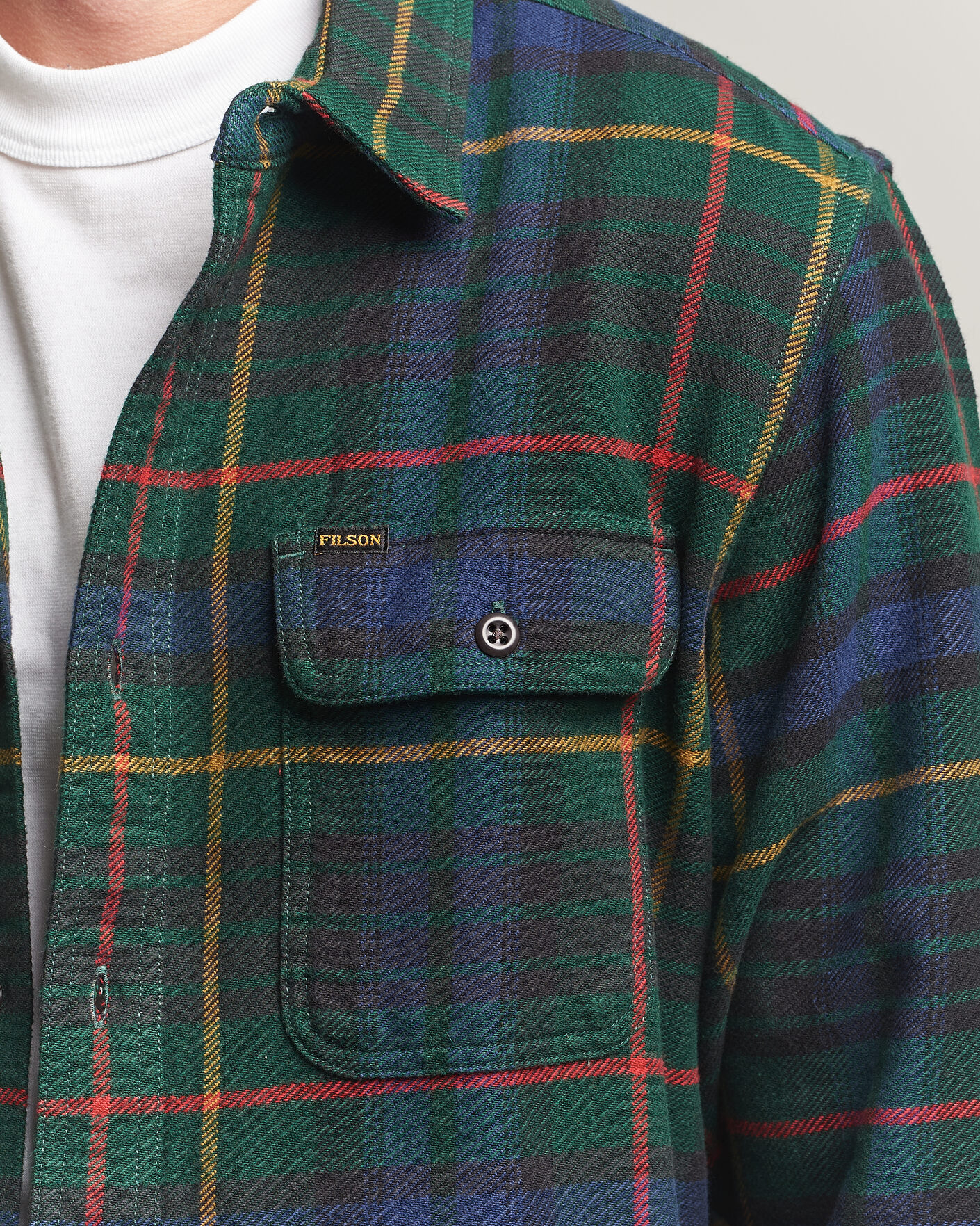 Men | Shirts | Filson | Vintage Flannel Work Shirt Green/Navy