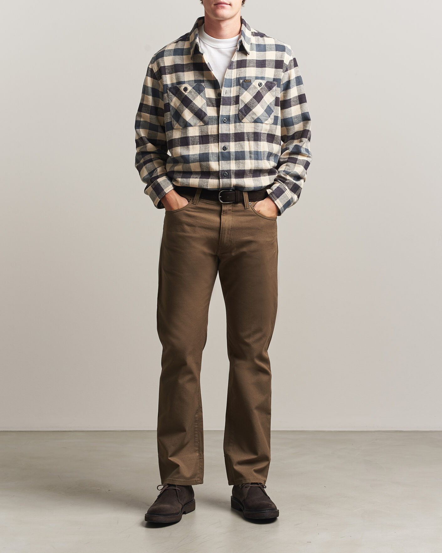 Men | Shirts | Filson | The Rangeland Flannel Shirt Charcoal