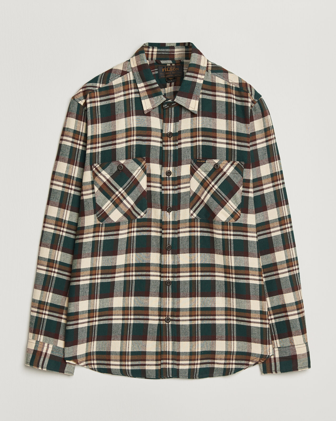 Men | Shirts | Filson | The Rangeland Flannel Shirt Green