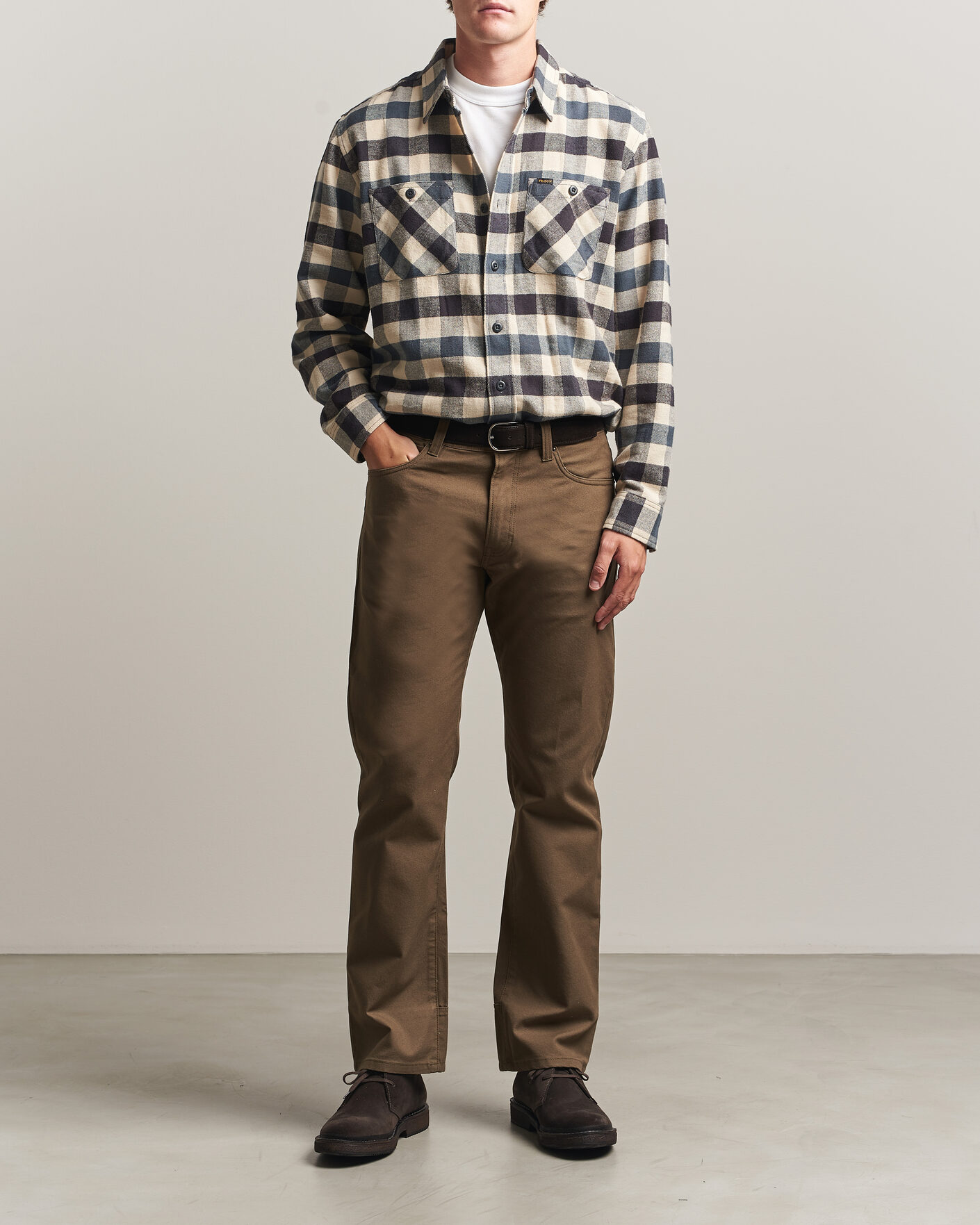 Men | Trousers | Filson | Dry Tin 5-Pocket Pants Marsh Olive