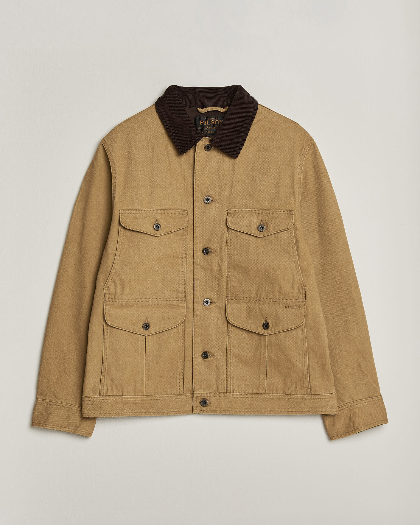 Men | Coats & Jackets | Filson | Rustic Canvas Journeyman Canvas Jacket Antique Bronze