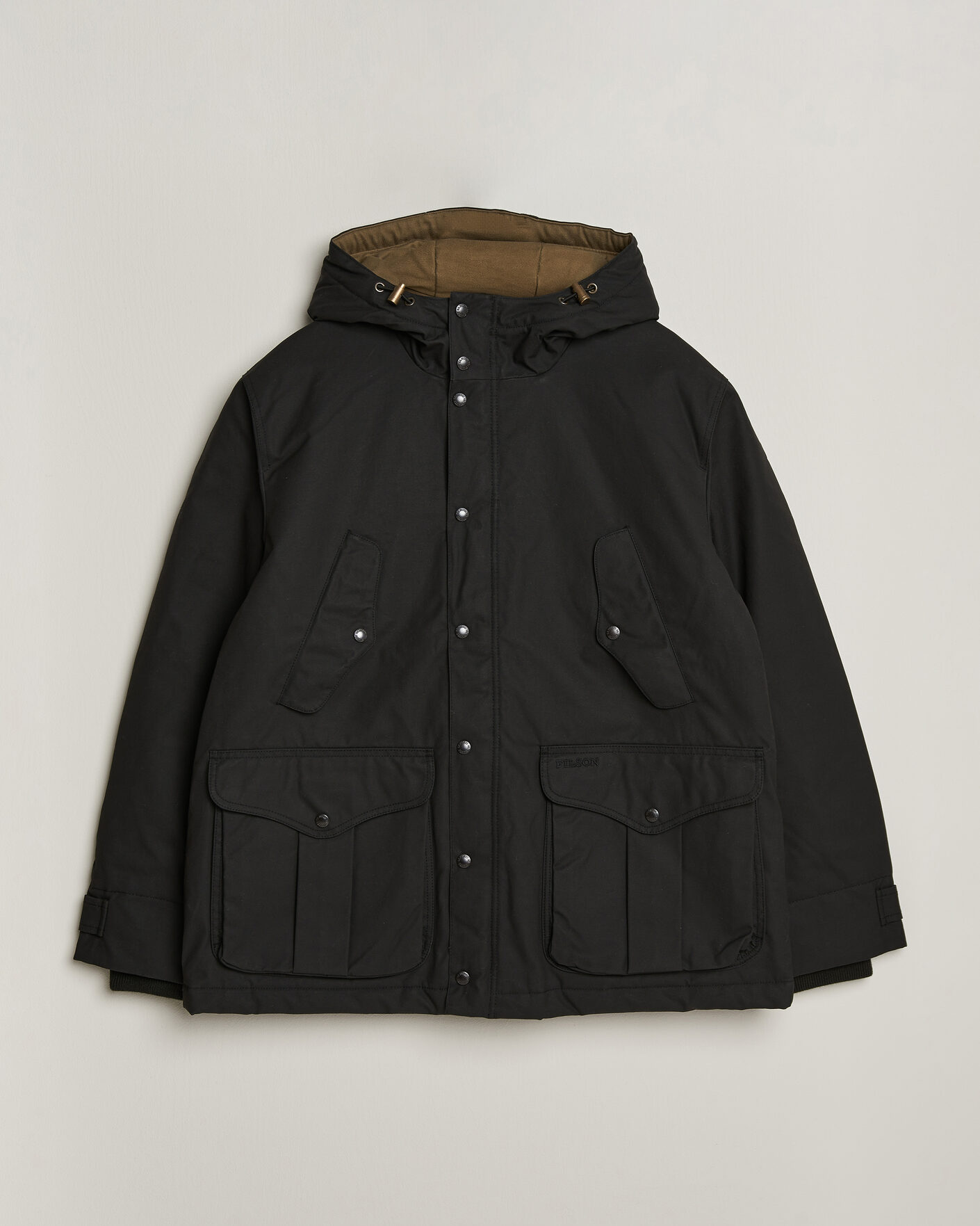 Men | Coats & Jackets | Filson | Waxed Mountain Parka Black