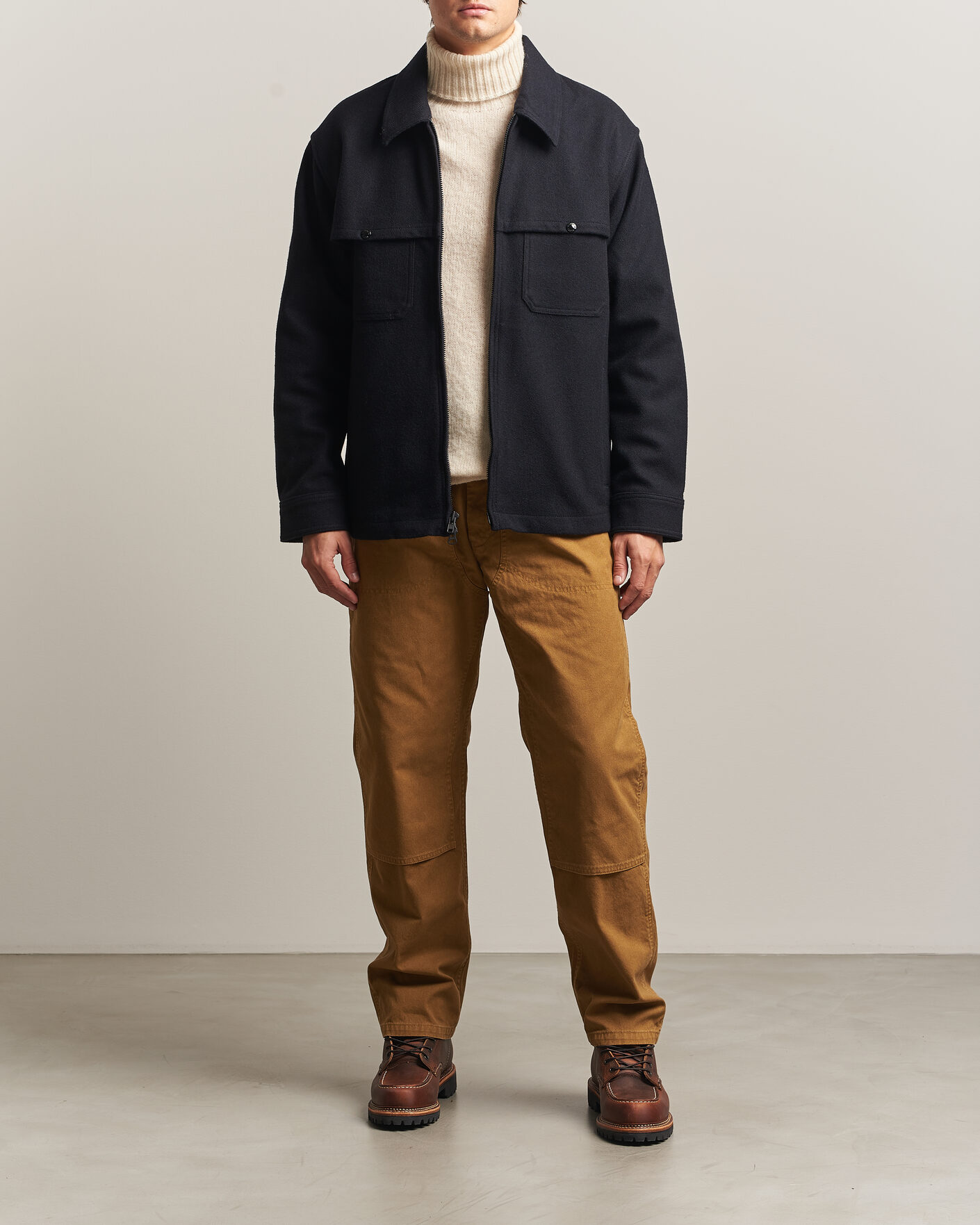 Men | Coats & Jackets | Filson | Wool Cruiser Jac Shirt Dark Navy