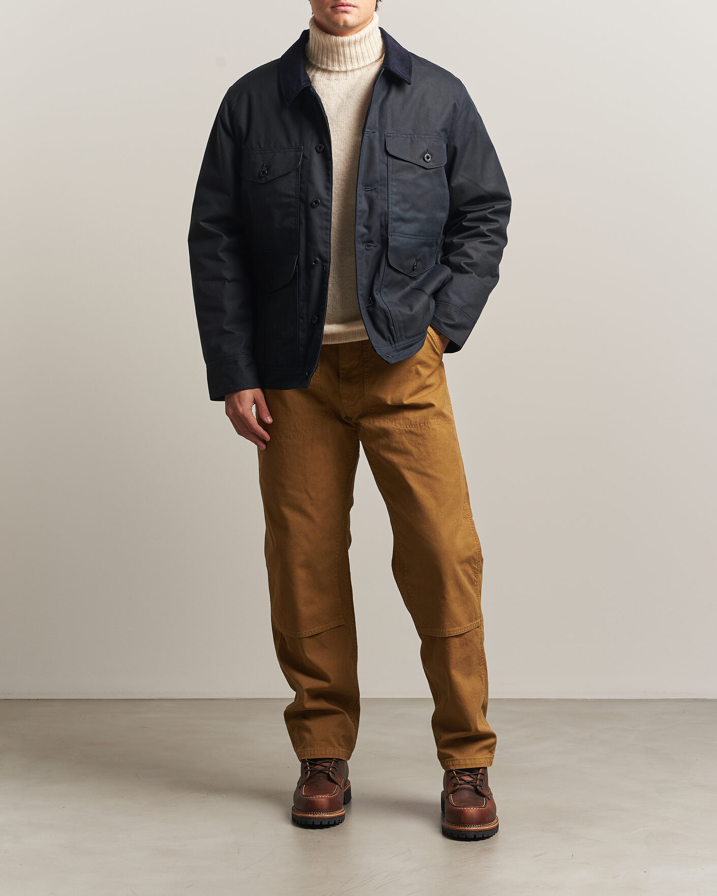 Men | Coats & Jackets | Filson | Journeyman Cotton Shelter Cloth Jacket Harbor Blue