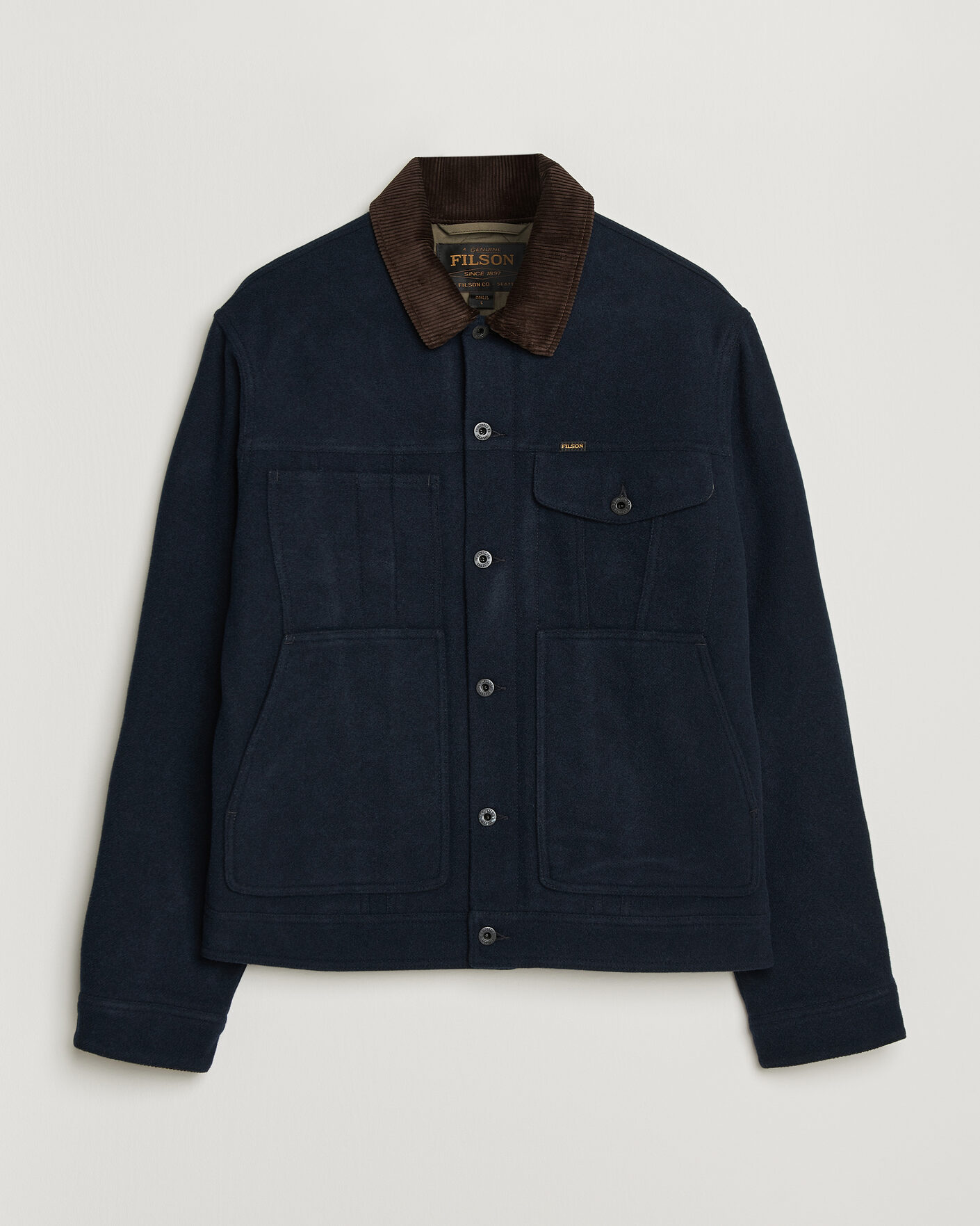Men | Coats & Jackets | Filson | Spokane Insulated Short Cruiser Navy