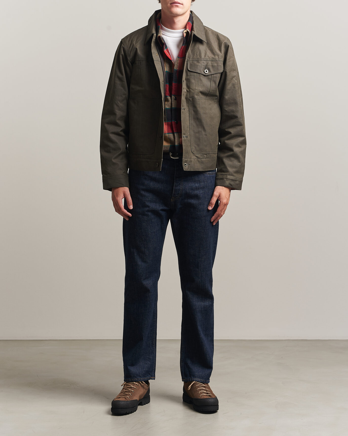 Men | Coats & Jackets | Filson | Short Lined Tin Cloth Cruiser Beluga
