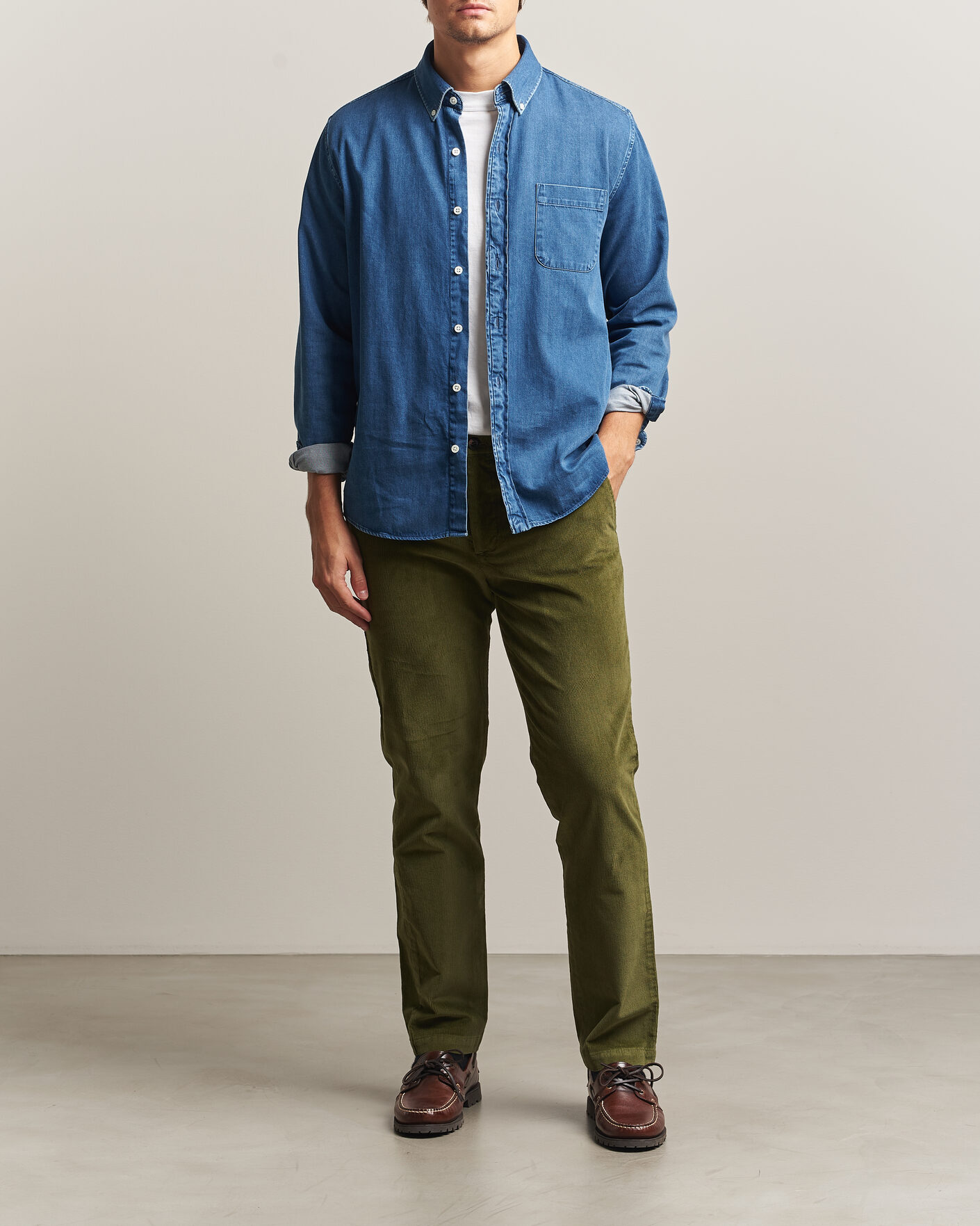 Men | Trousers | Dockers | Cotton Slim Chino Winter Moss