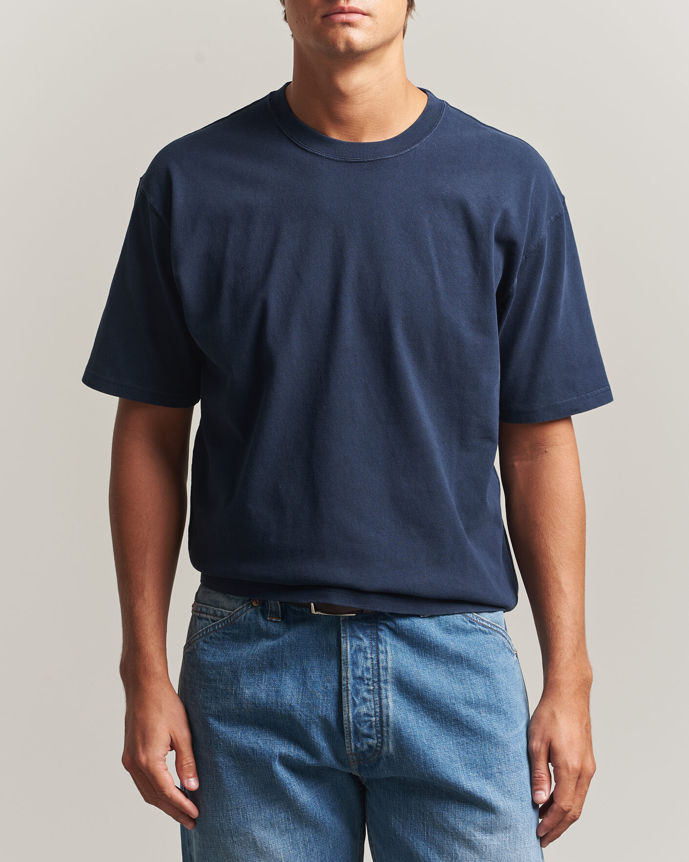 Drake's Short Sleeve Hiking T-Shirt Navy at CareOfCarl.com