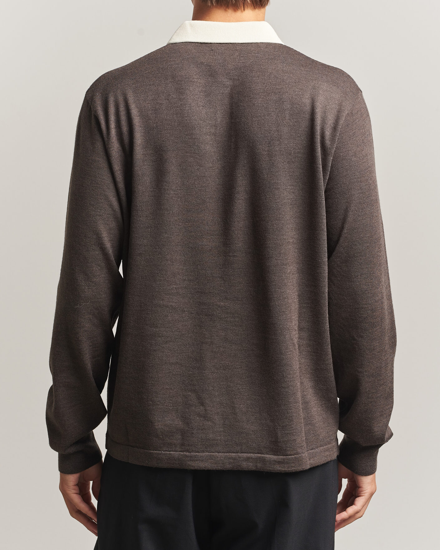 Men | Sweaters & Knitwear | Drake's | Solid Knitted Rugby Brown