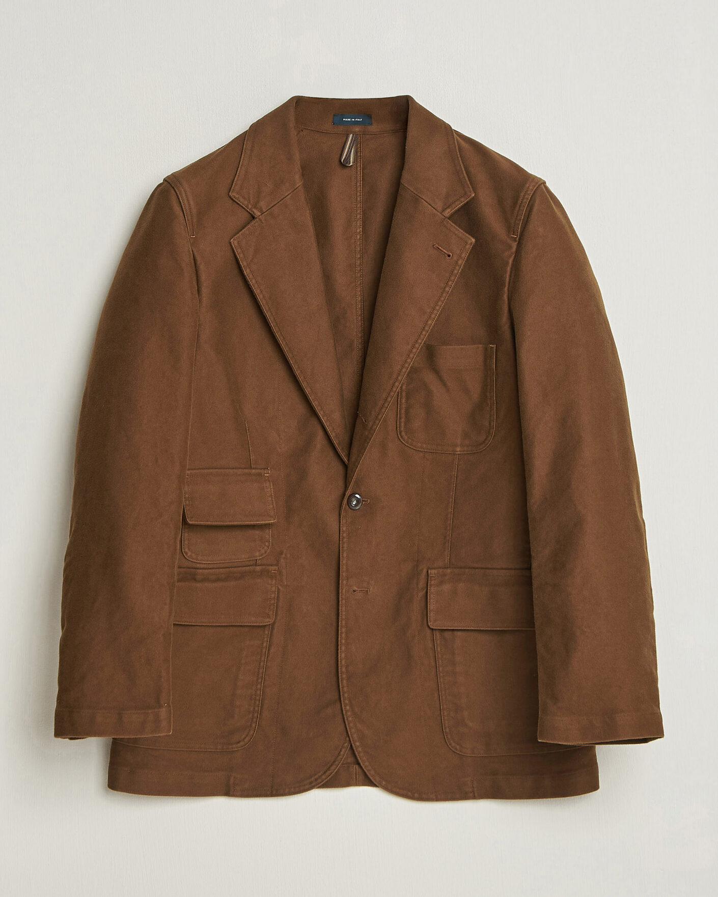 Men | Blazers | Drake's | MKIV Japanese Moleskin Games Blazer Brown
