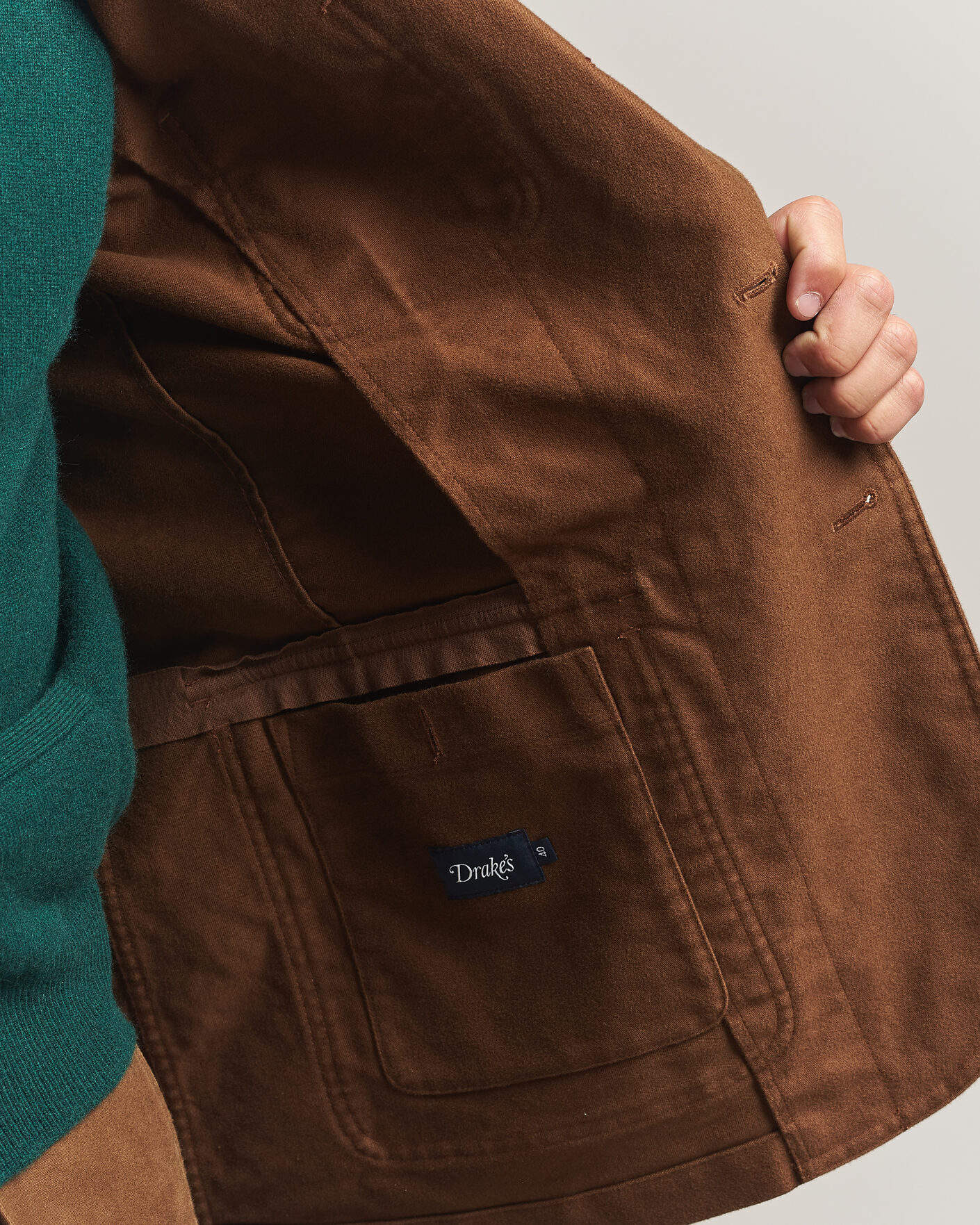 THE BONEZ CO. ブラウンジャケット XL JSF RIZE Drake's MKIV Japanese Moleskin Games Blazer Brown at CareOfCarl.com