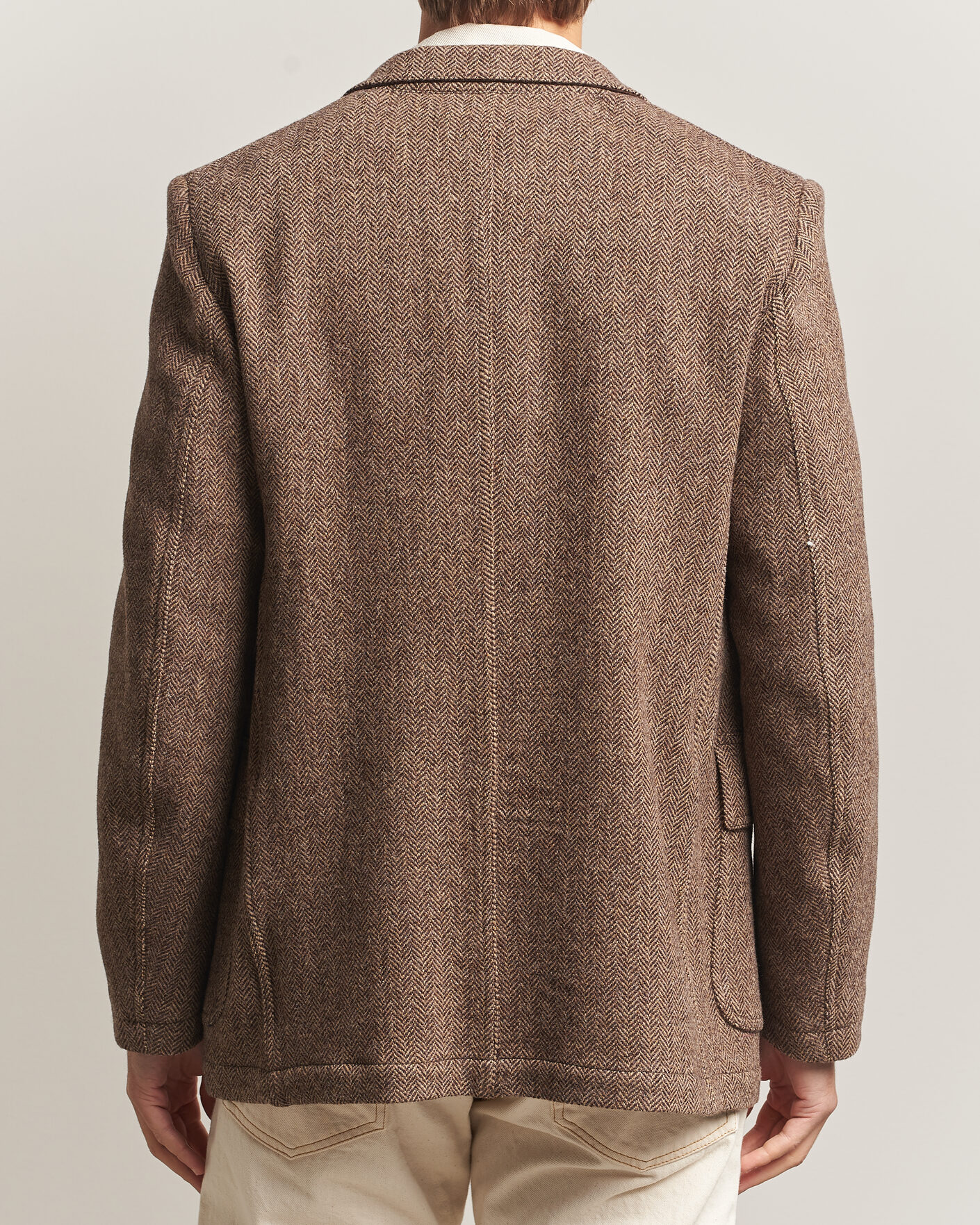 Men | Blazers | Drake's | MKVII Tweed Herringbone Games Blazer Brown