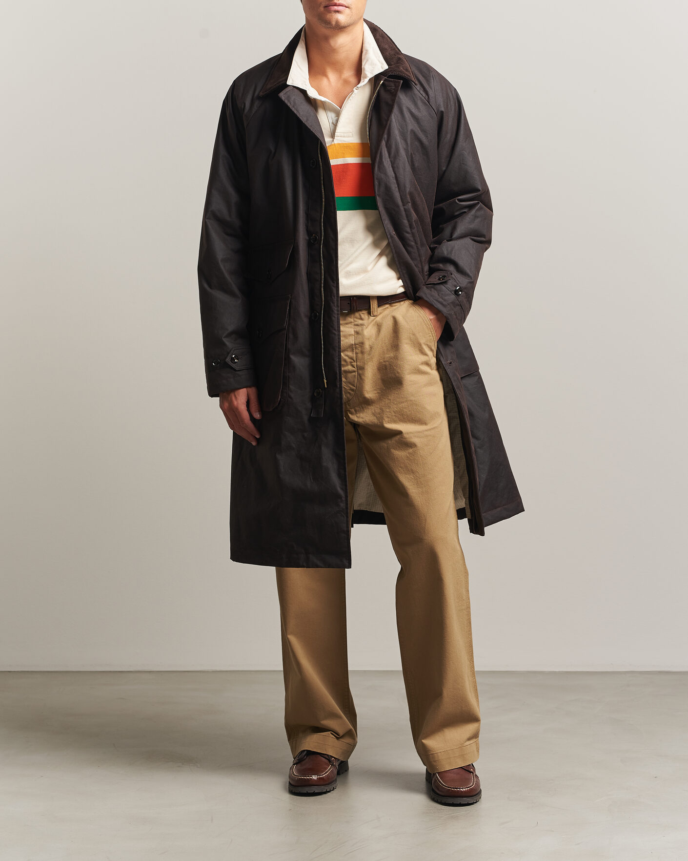 Drake's Military Waxed Mac Rustic at CareOfCarl.com