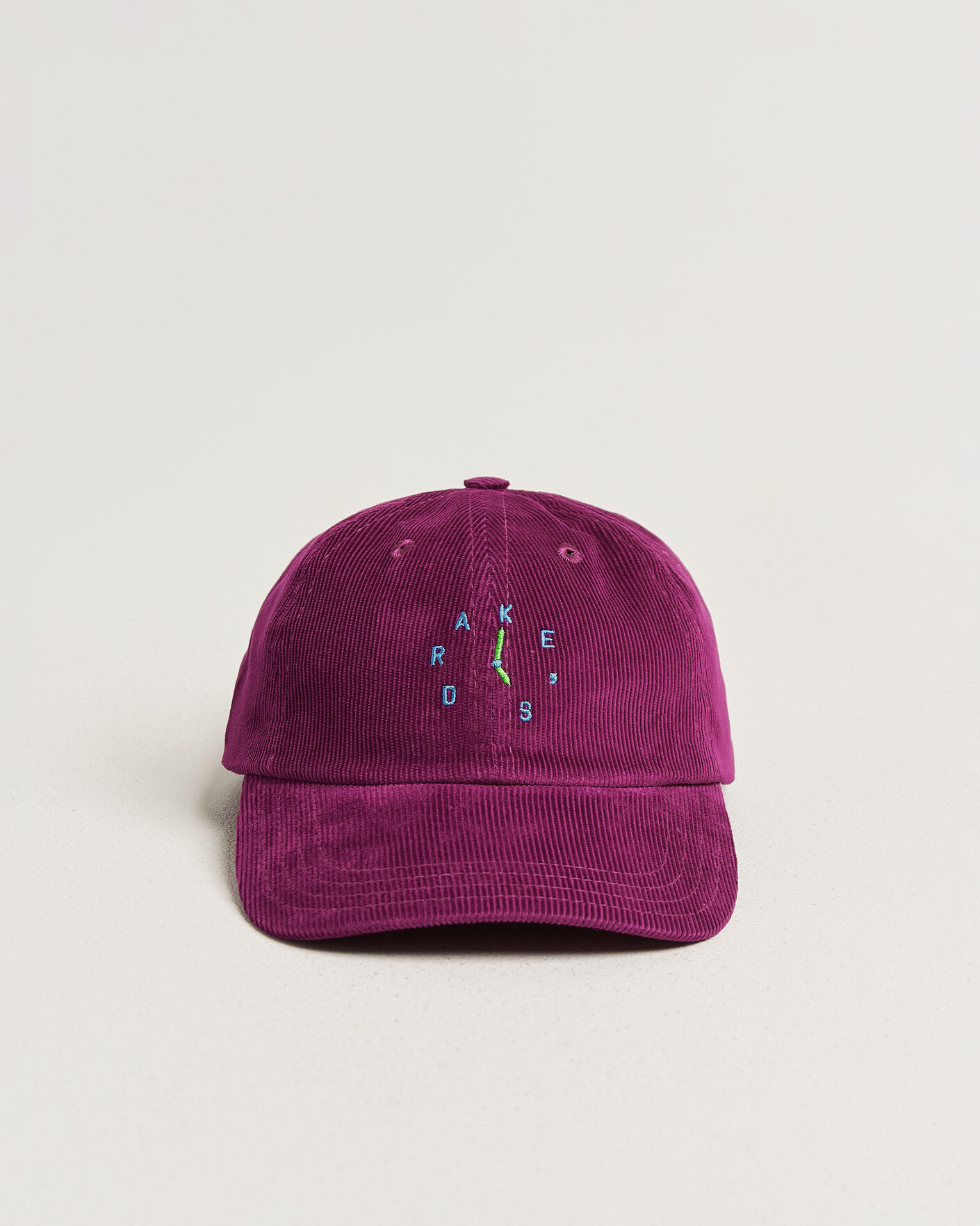 Men | Hats & Caps | Drake's | Clock Twill Cord Baseball Cap Red