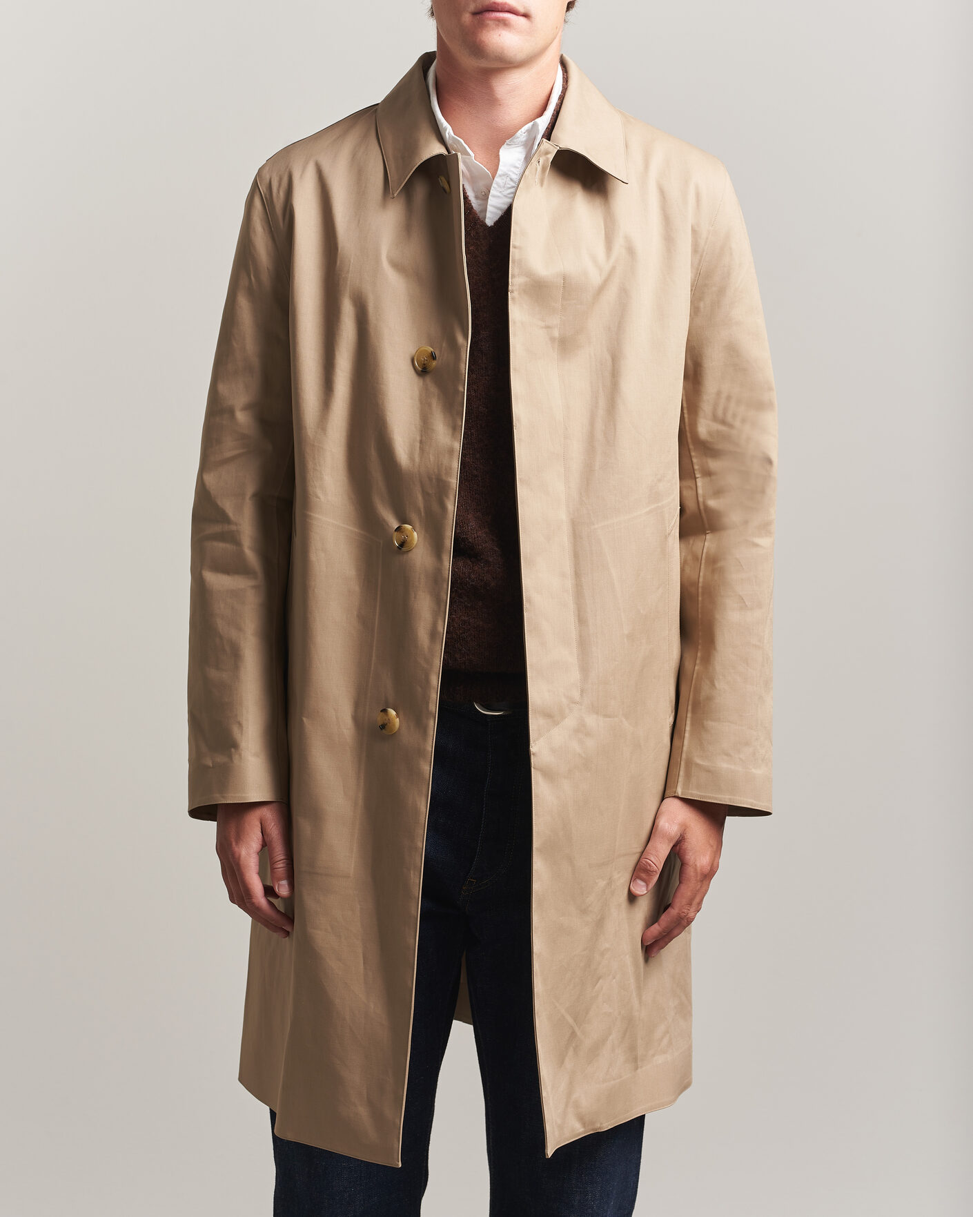 Men | Coats & Jackets | Mackintosh | Dunkeld Car Coat Fawn