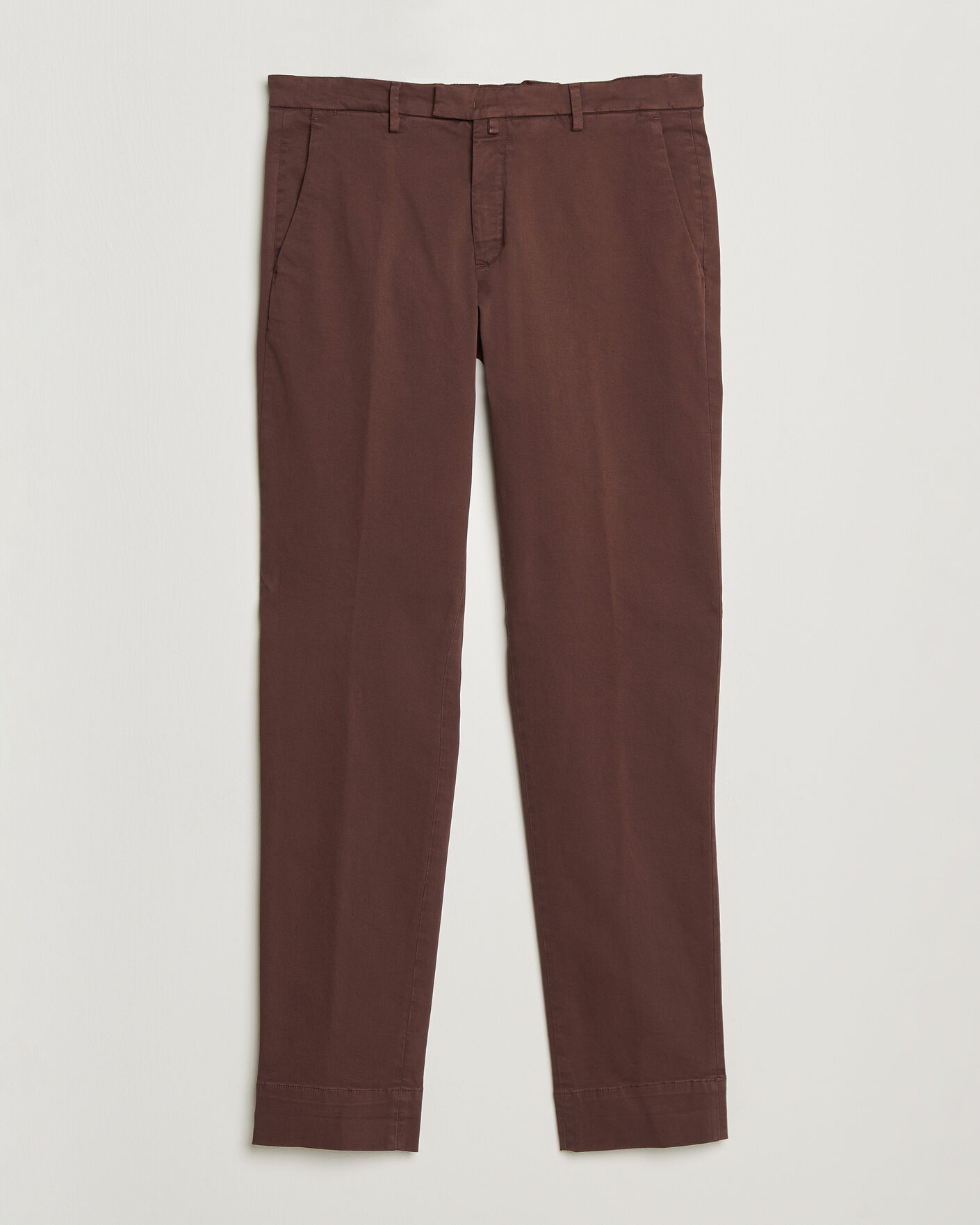Men | Trousers | Briglia 1949 | Slim Fit Cotton Stretch Trousers Burgundy