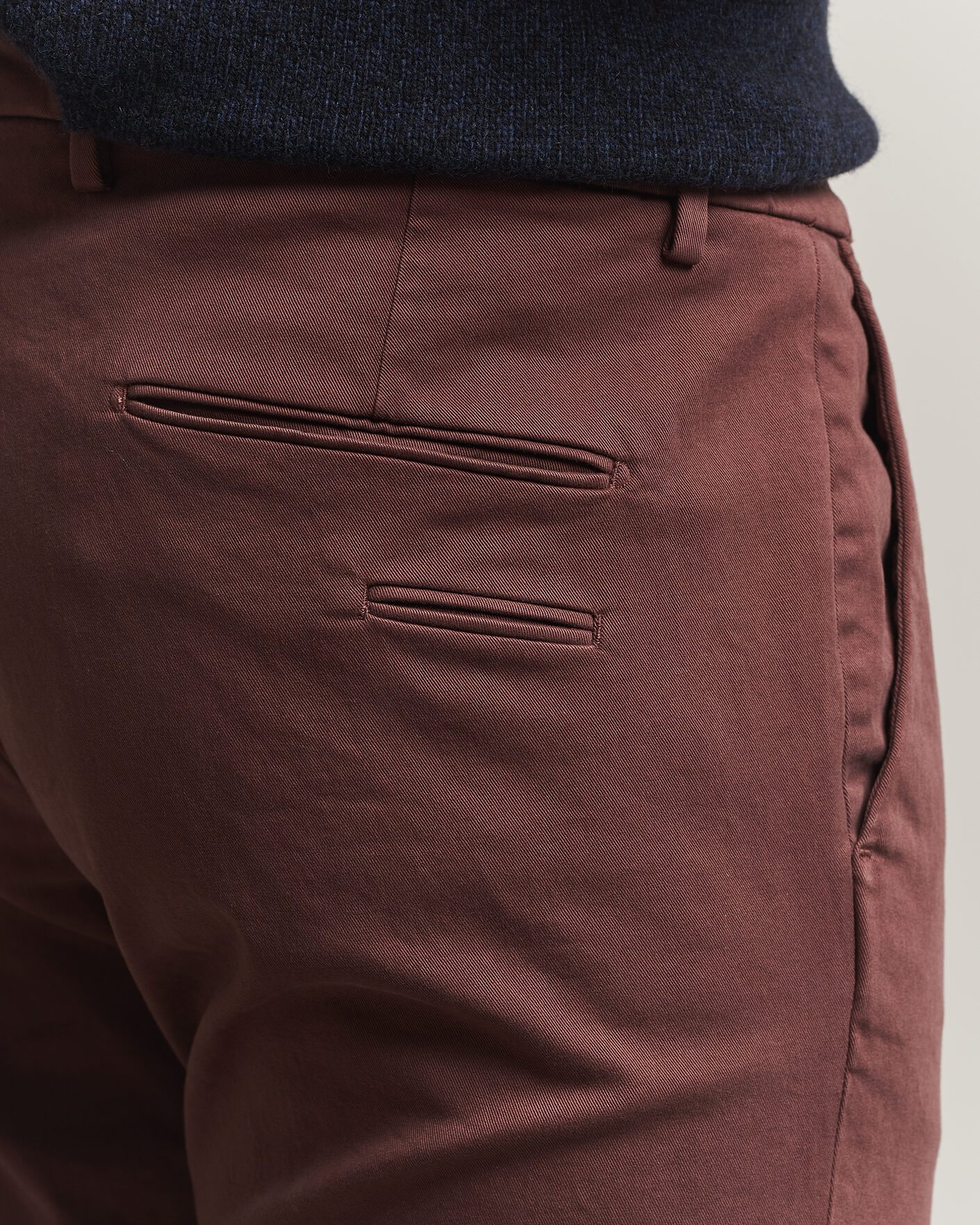 Men | Trousers | Briglia 1949 | Slim Fit Cotton Stretch Trousers Burgundy