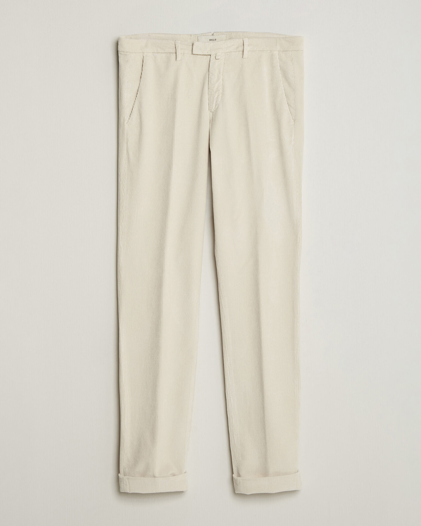 Men | Trousers | Briglia 1949 | Slim Fit Corduroy Trousers Off White