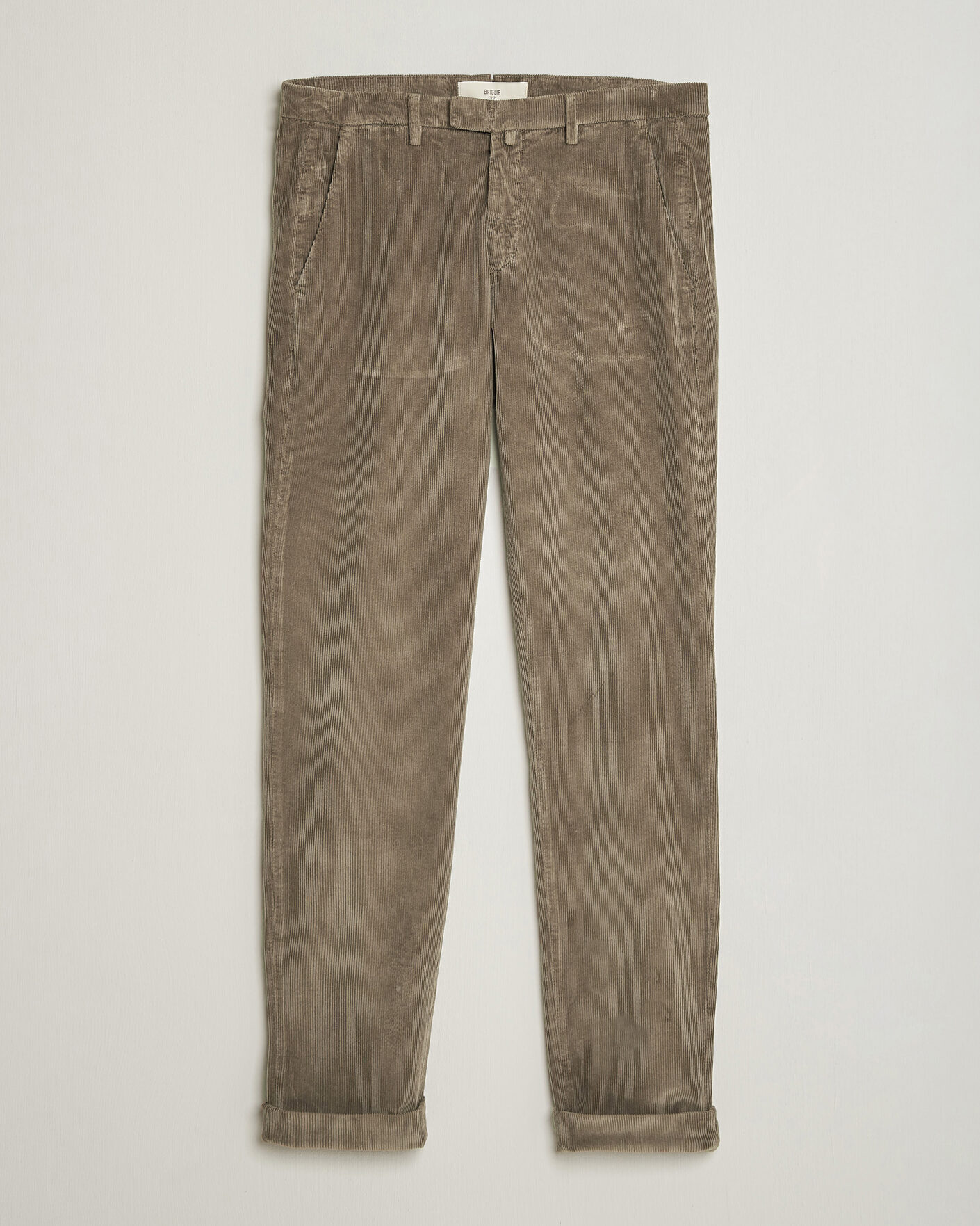 Men | Trousers | Briglia 1949 | Slim Fit Corduroy Trousers Taupe